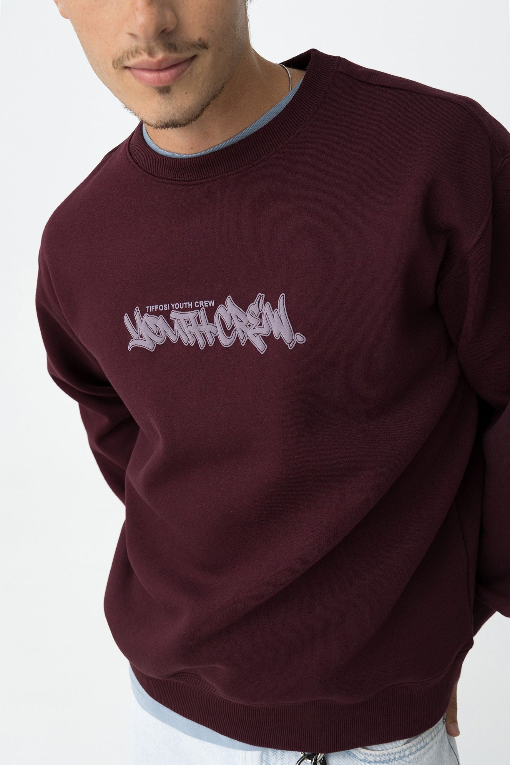 FELPA RIDLEY CON STAMPE GRAFICHE FRONTE/RETRO 10061532.BOR