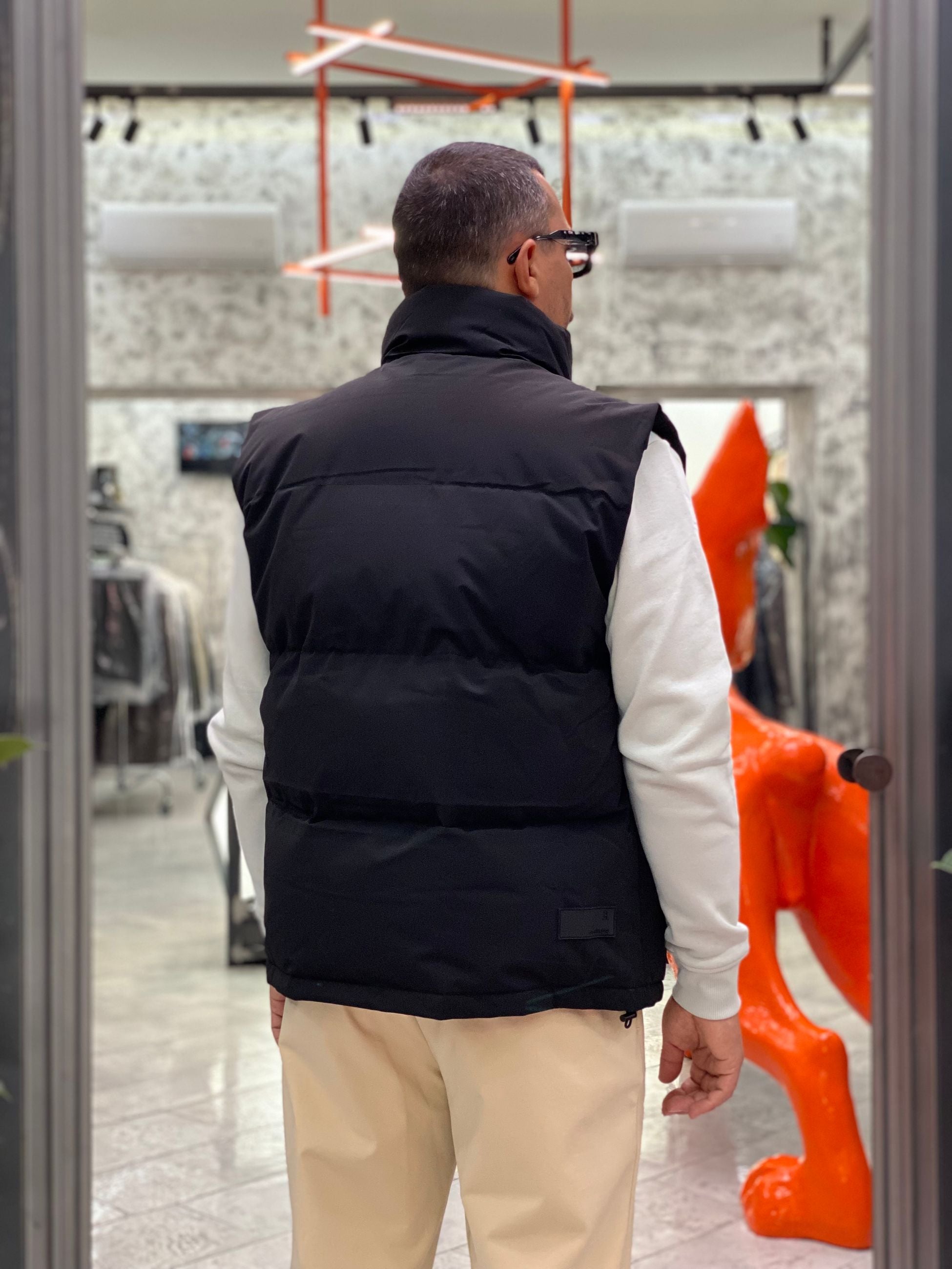 PIUMINO SMANICATO IMBOTTITO CON TASCHE ZIP E BOTTONI AUTOMATICI - REGULAR FIT GL354R.NER