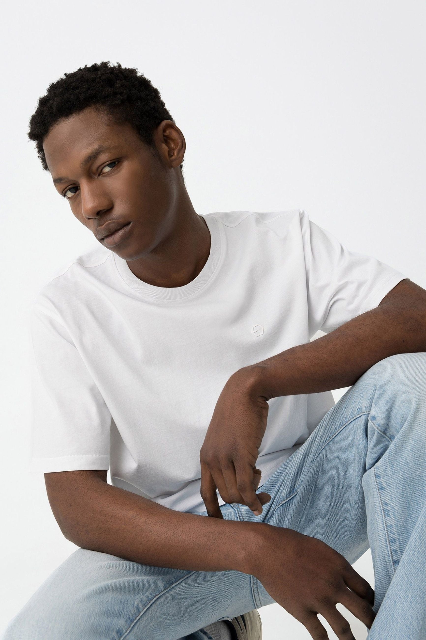 T-SHIRT JACK BASIC IN 100% COTONE CON LOGO LATO CUORE - RELAXED FIT 10059139.BIA