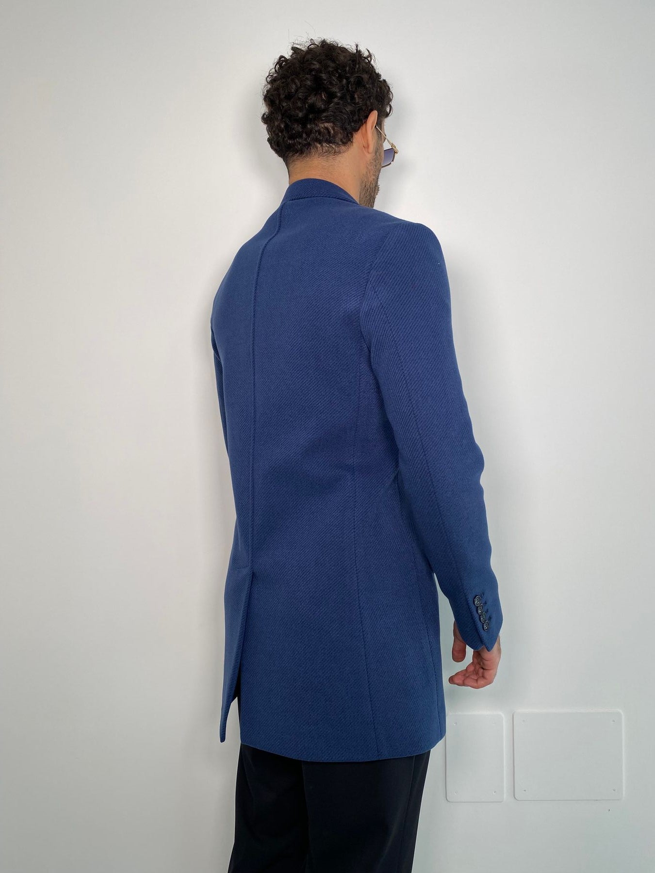 CAPPOTTO MONOPETTO 3 BOTTONI IN TESSUTO DIAGONALE - SLIM FIT