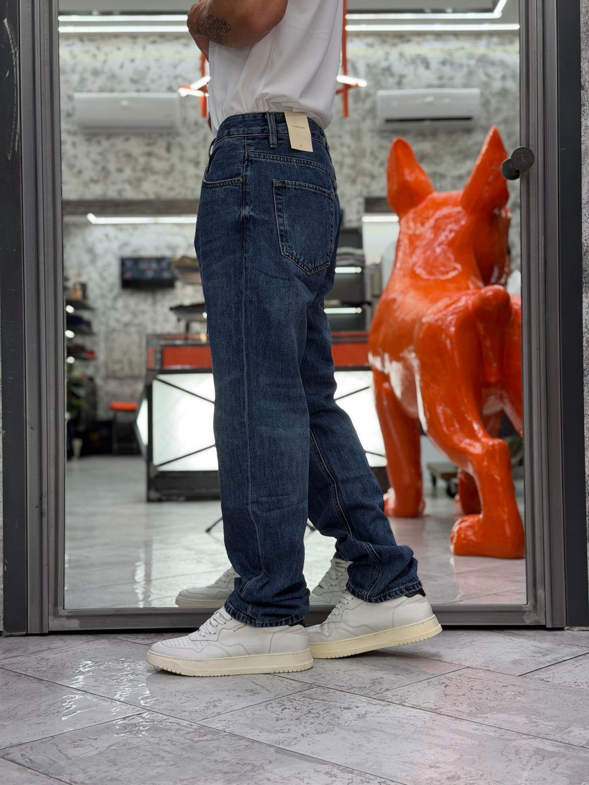 JEANS ALEX DARK WASH IN TELA FISSA - STRAIGHT LEG GL6367Q-F26
