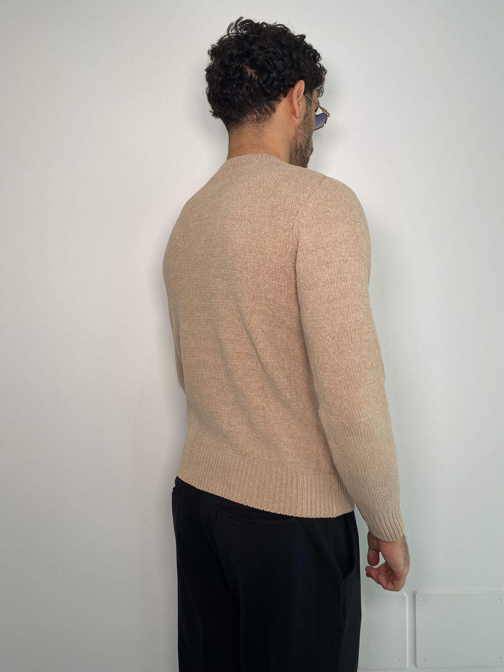 MAGLIA GIROCOLLO BASIC IN MORBIDA CINIGLIA - SLIM FIT