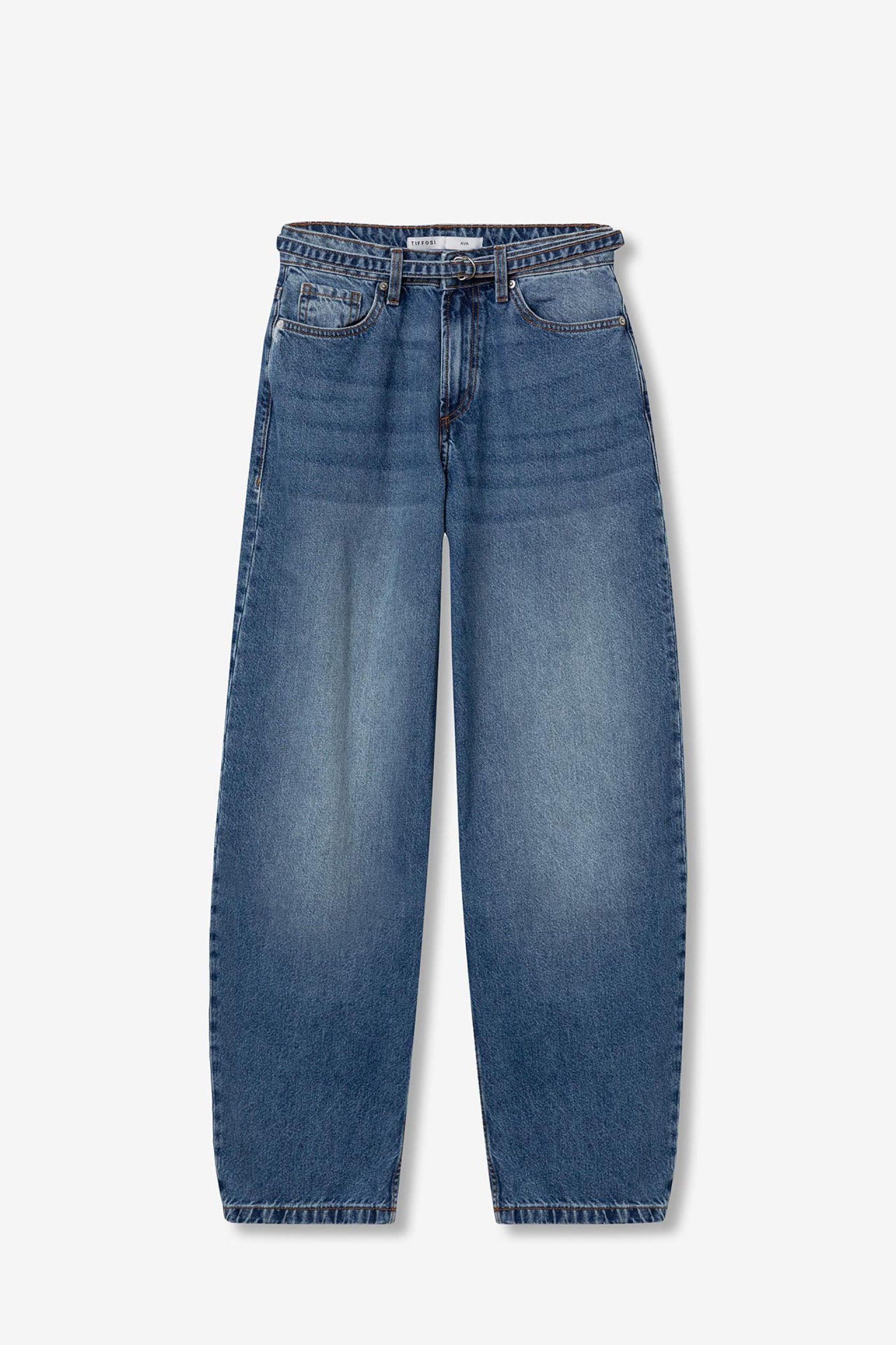 JEANS AVA_2 A VITA ALTA CON GAMBA A PALLONCINO E CINTURA RIMOVIBILE - BALLOON FIT 10062766