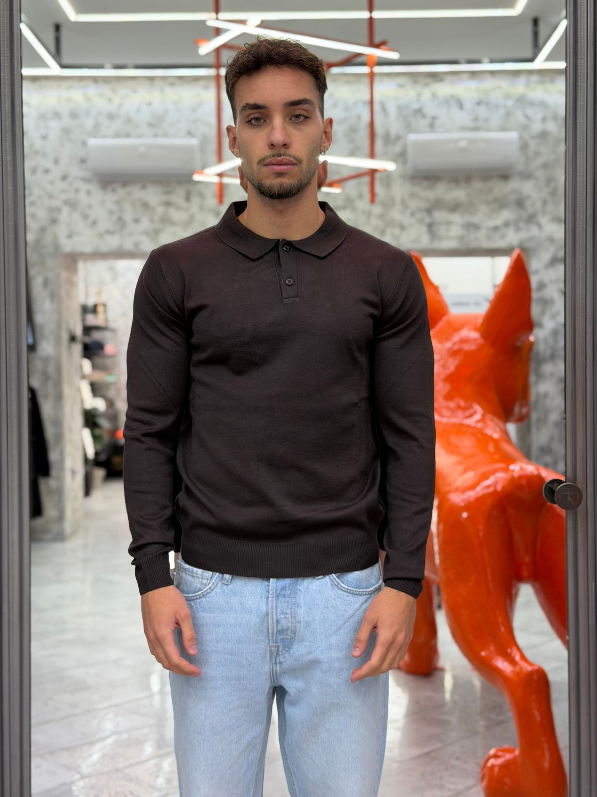 POLO MANICA LUNGA BASIC 2 BOTTONI IN MORBIDA VISCOSA - REGULAR FIT MI3331SS.MOR