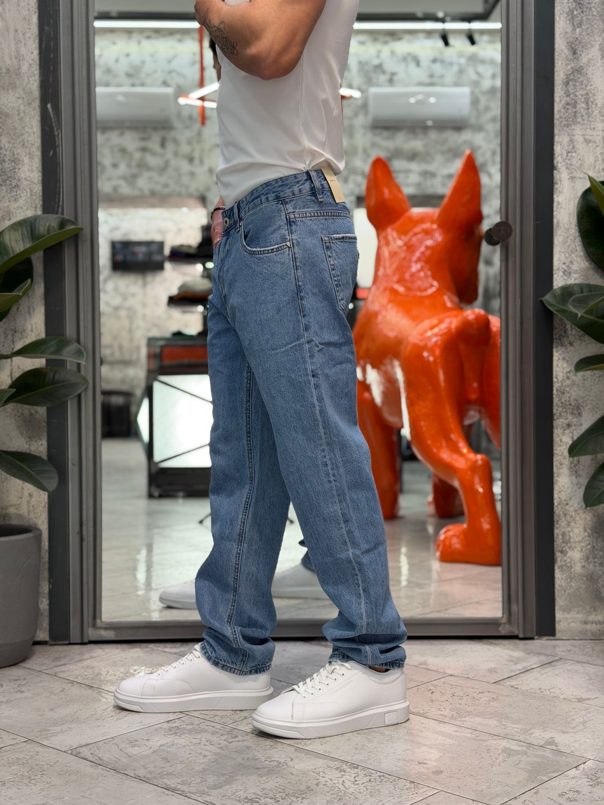 JEANS ALEX 5 TASCHE MEDIUM WASH - STRAIGHT LEG (GAMBA DRITTA) GL6395Q
