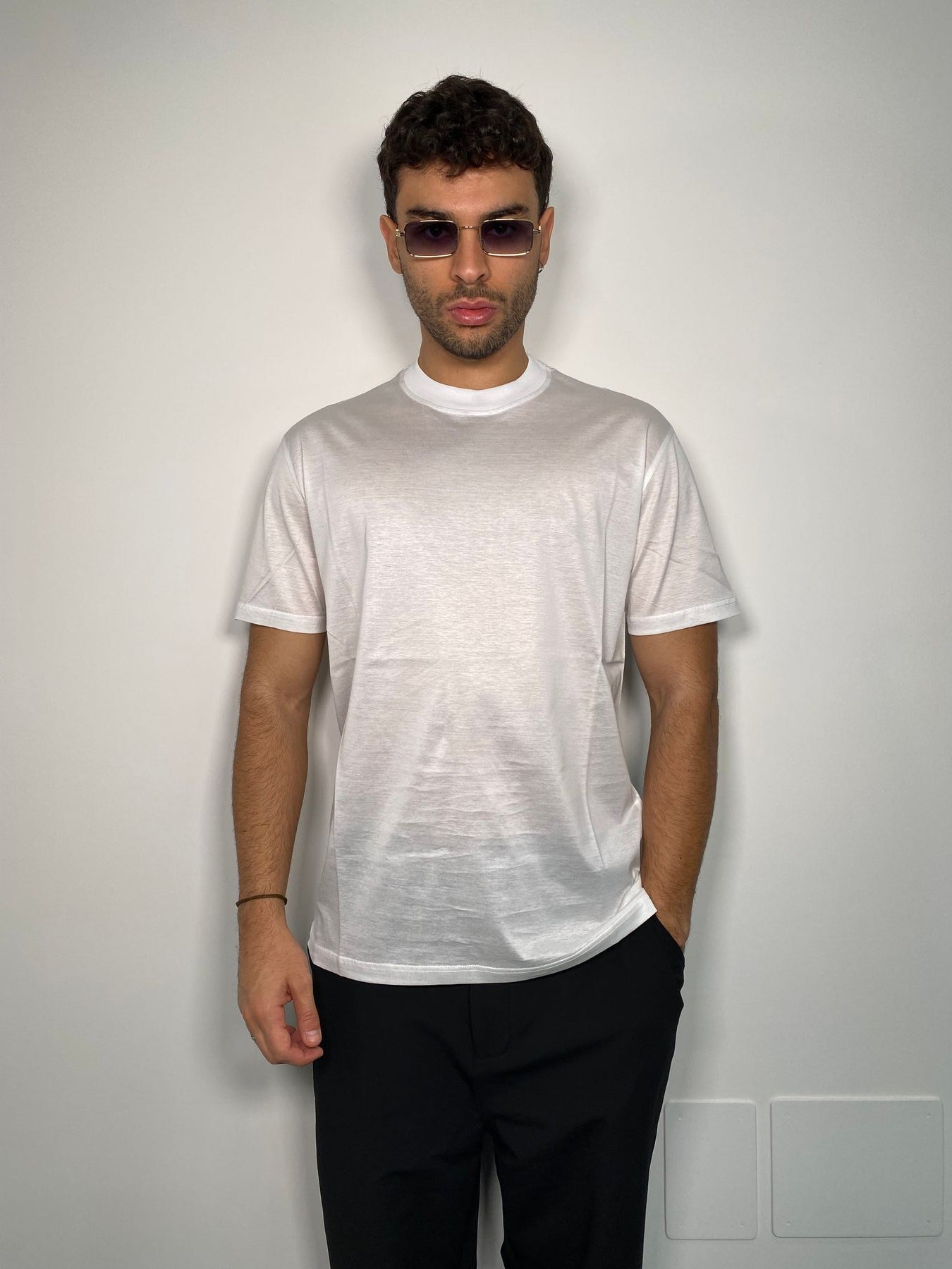 T-SHIRT IN PREGIATO FILO DI SCOZIA - REGULAR FIT