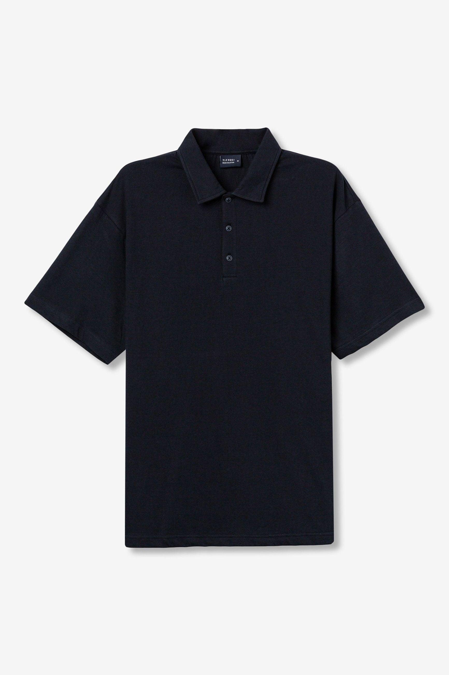 POLO NATHAN MANICA CORTA IN JERSEY DI COTONE - RELAXED FIT 10064584.BLU