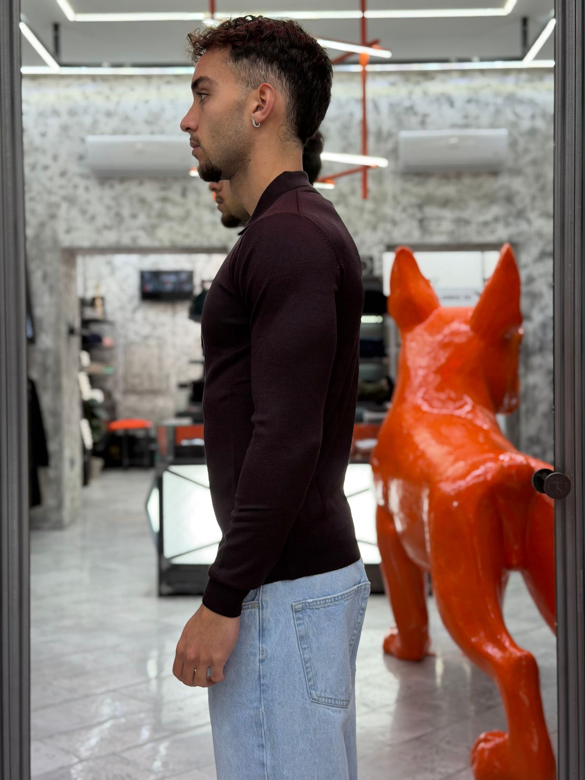 POLO MANICA LUNGA BASIC 2 BOTTONI IN MORBIDA VISCOSA - REGULAR FIT MI3331SS.MEL