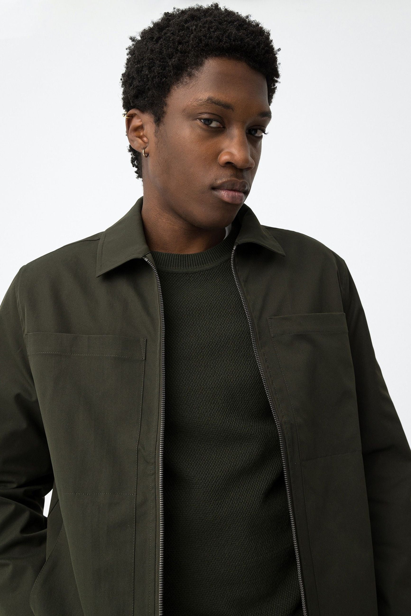 GIUBBINO TERRY CON COLLETTO E CHIUSURA ZIP - REGULAR FIT 10064838