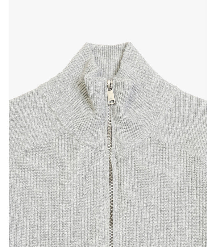 MAGLIA APERTA CON ZIP E TASCHE ZIPPATE - REGULAR FIT GL35051-F25.GRI