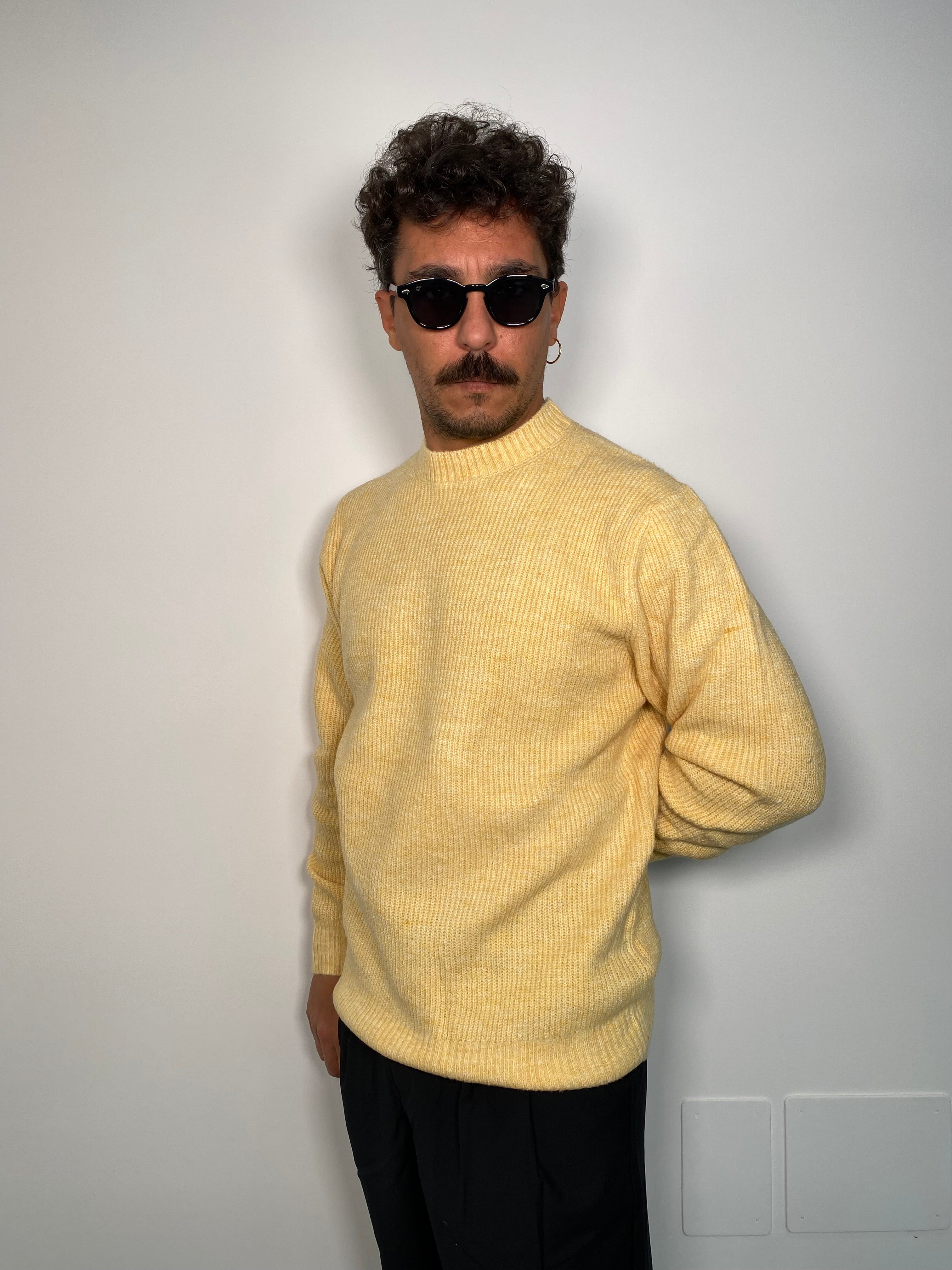 MAGLIA GIROCOLLO IN MICRO TRAMA - REGULAR FIT