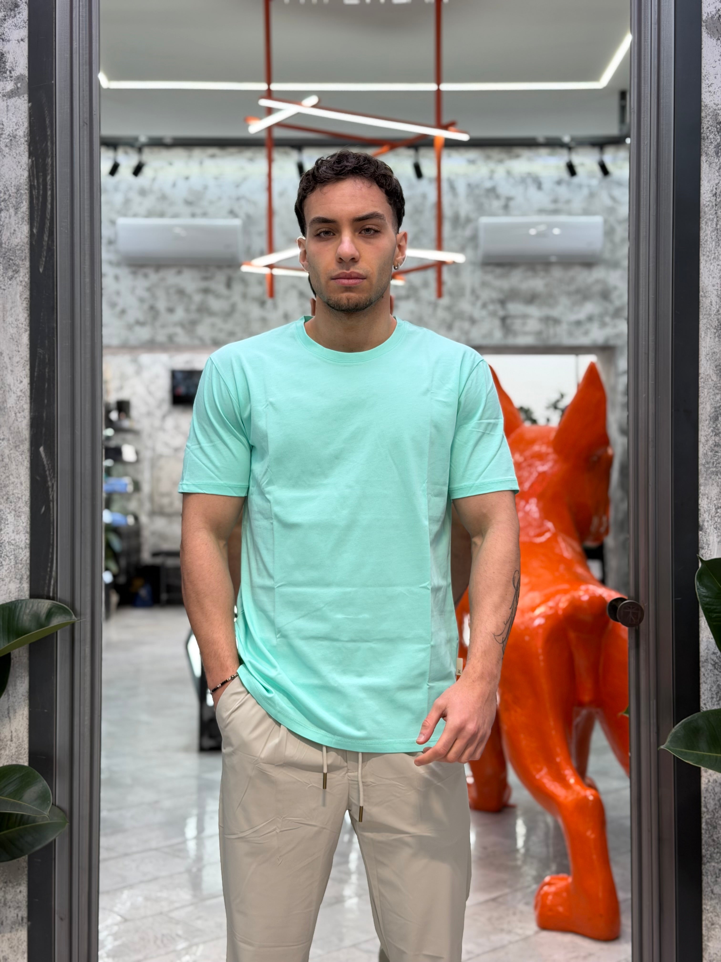 T-SHIRT BASIC IN 100% COTONE EXTRA FINE - REGULAR FIT GL1078F-S26.ACQ