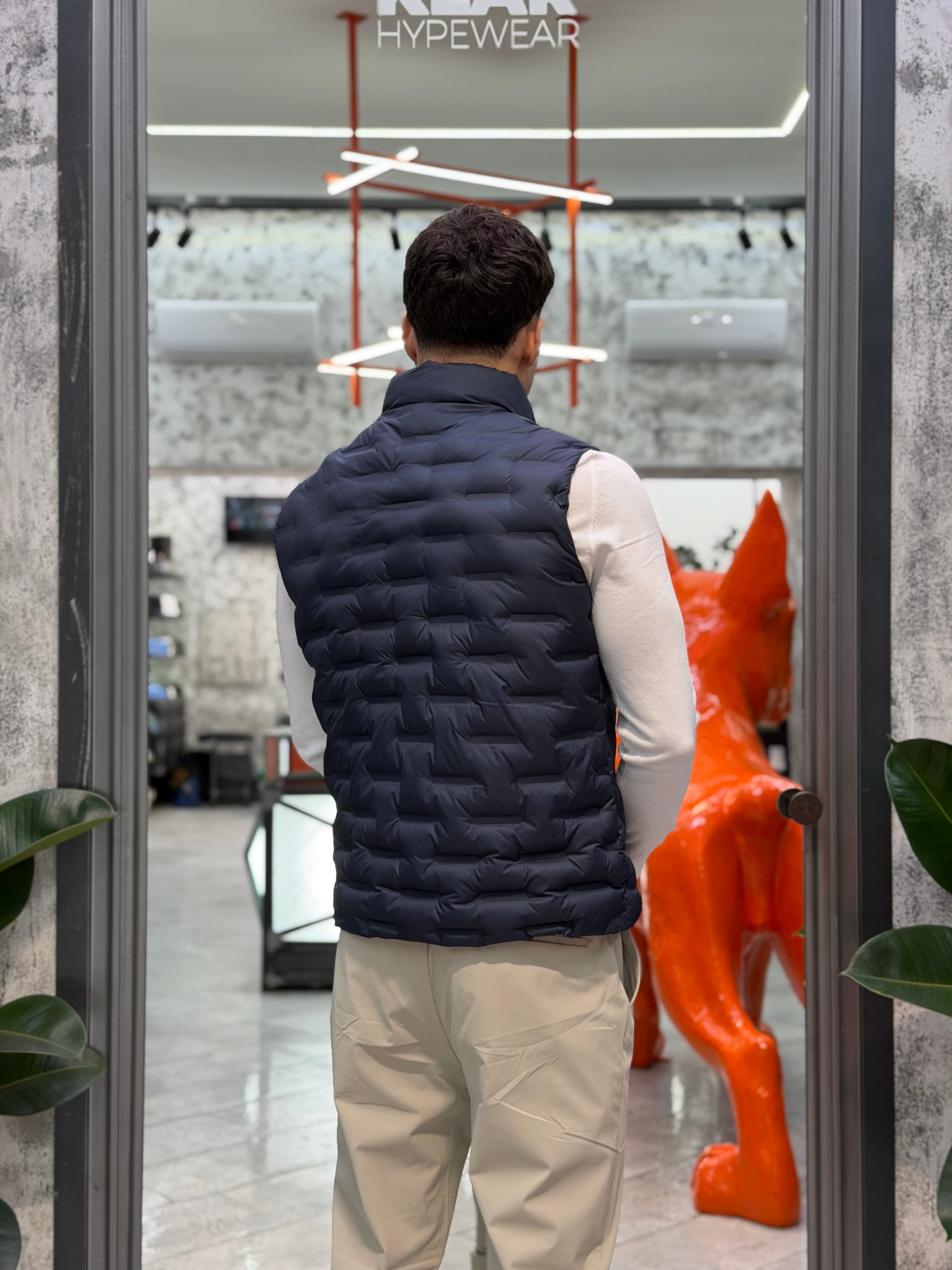 GIUBBINO SMANICATO LUPETTO TRAPUNTATO IN TESSUTO SOFTSHELL STRETCH - REGULAR FIT MK9940026.BLU