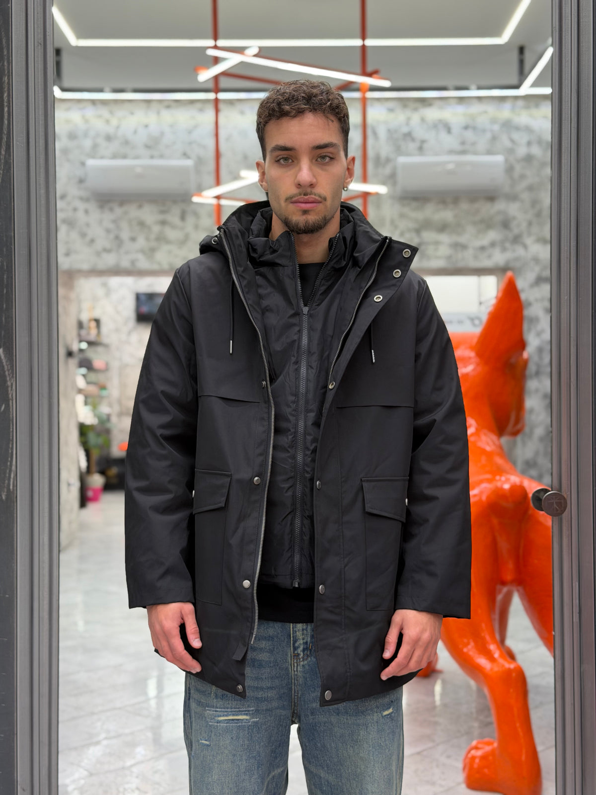 GIUBBINO COLTON MODELLO PARKA 3 IN 1 IN TESSUTO ANTIPIOGGIA E ANTIVENTO CON TASCHE - COMFORT FIT 10067680