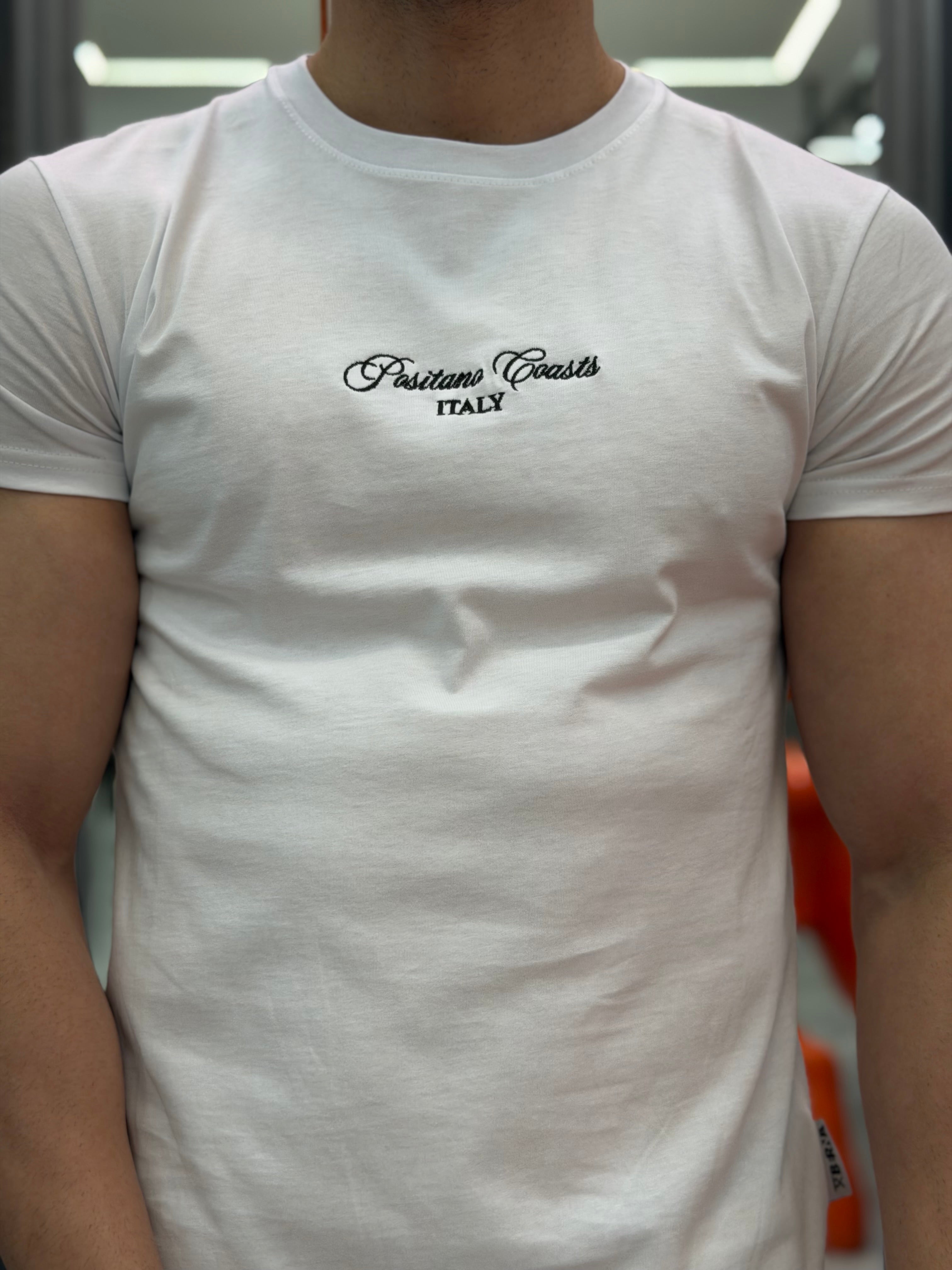 T-SHIRT CON RICAMO E MAXI STAMPA POSITANO COASTS - REGULAR FIT M-261079