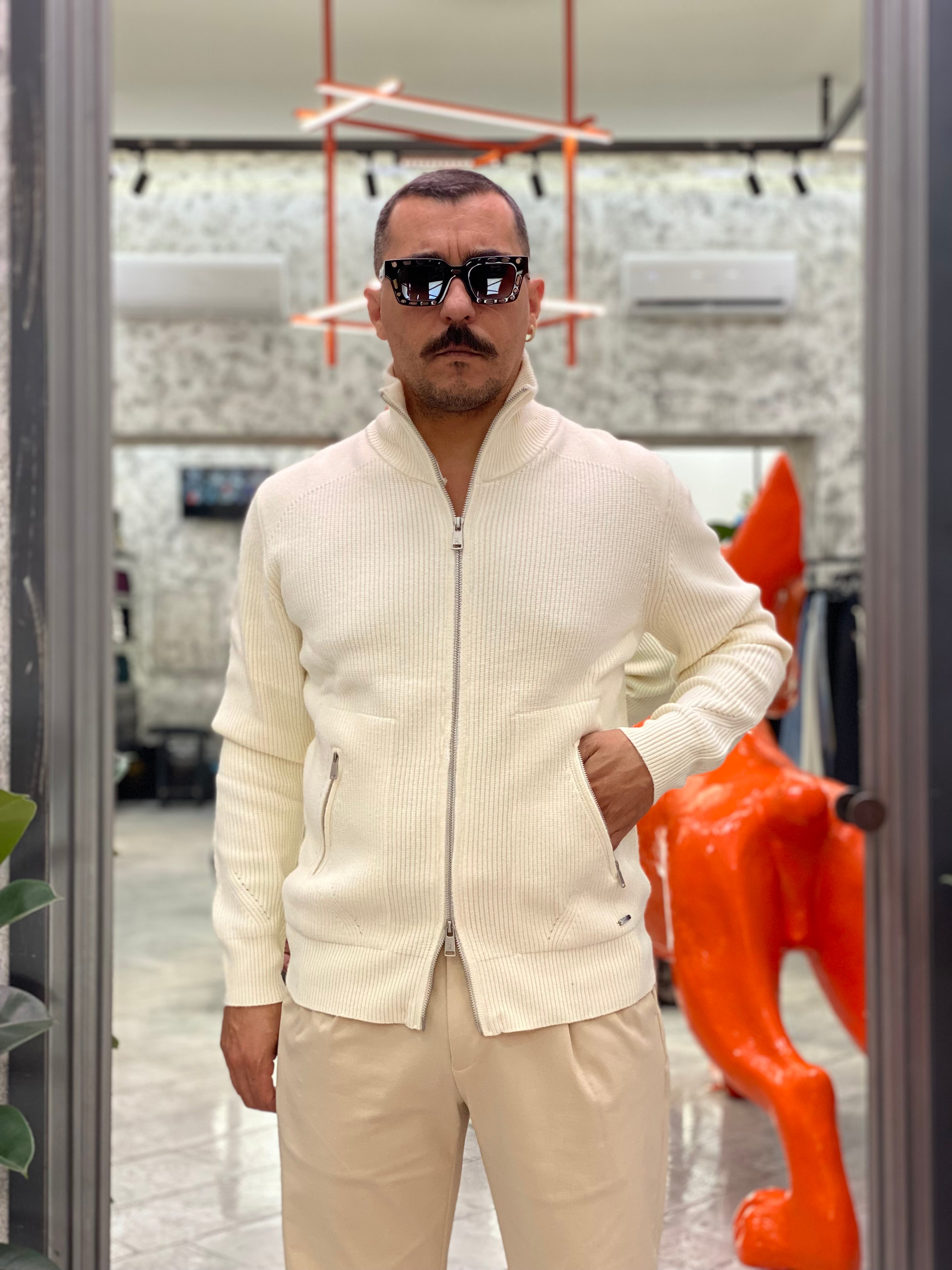 MAGLIA APERTA CON ZIP E TASCHE ZIPPATE - REGULAR FIT GL35051-F25.PAN