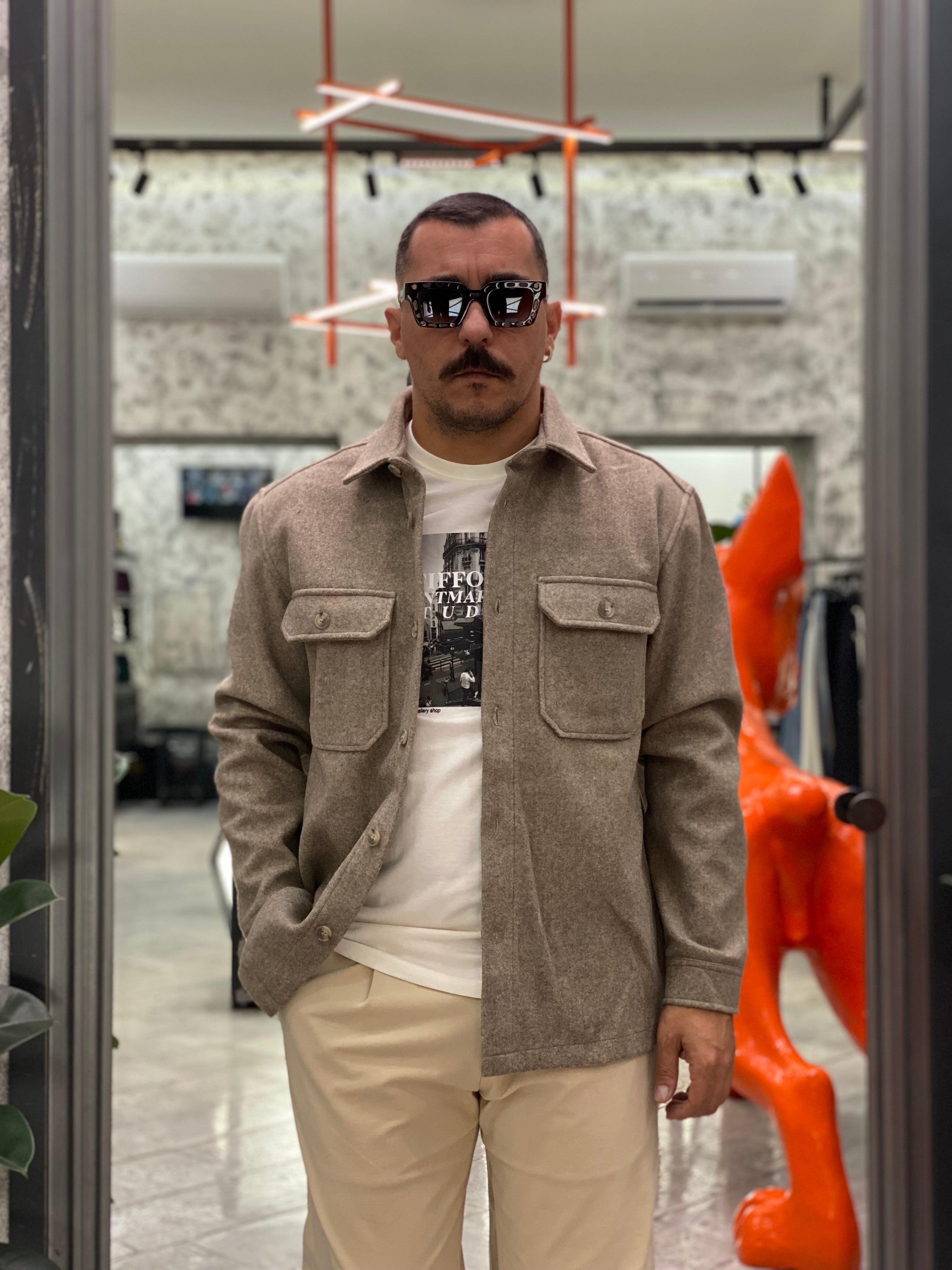 OVERSHIRT COLLIN IN FLANELLA CON TASCHINI - RELAXED FIT 10062588