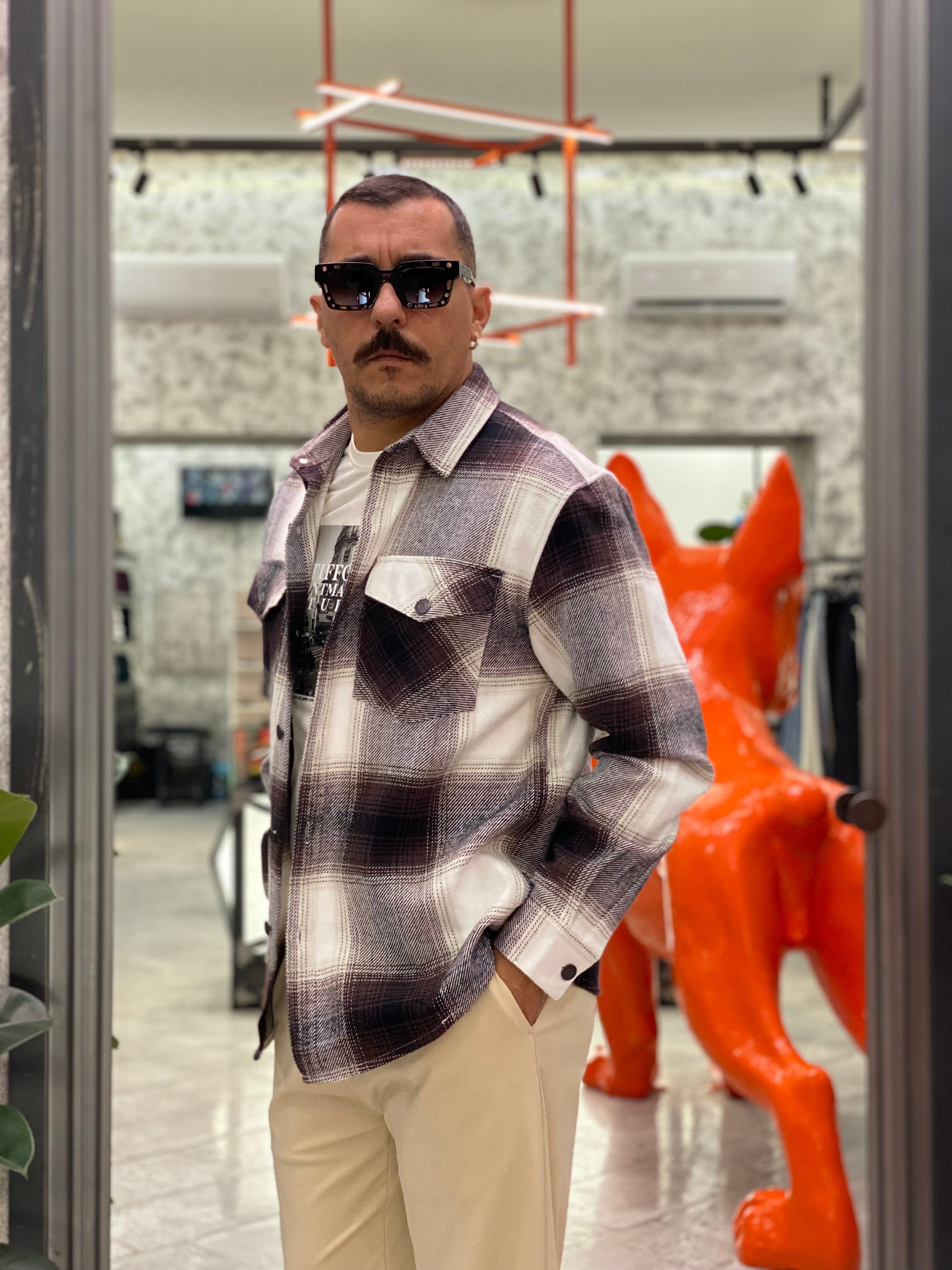 OVERSHIRT CEDRIC IN FLANELLA FANTASIA QUADRI - REGULAR FIT 10062481