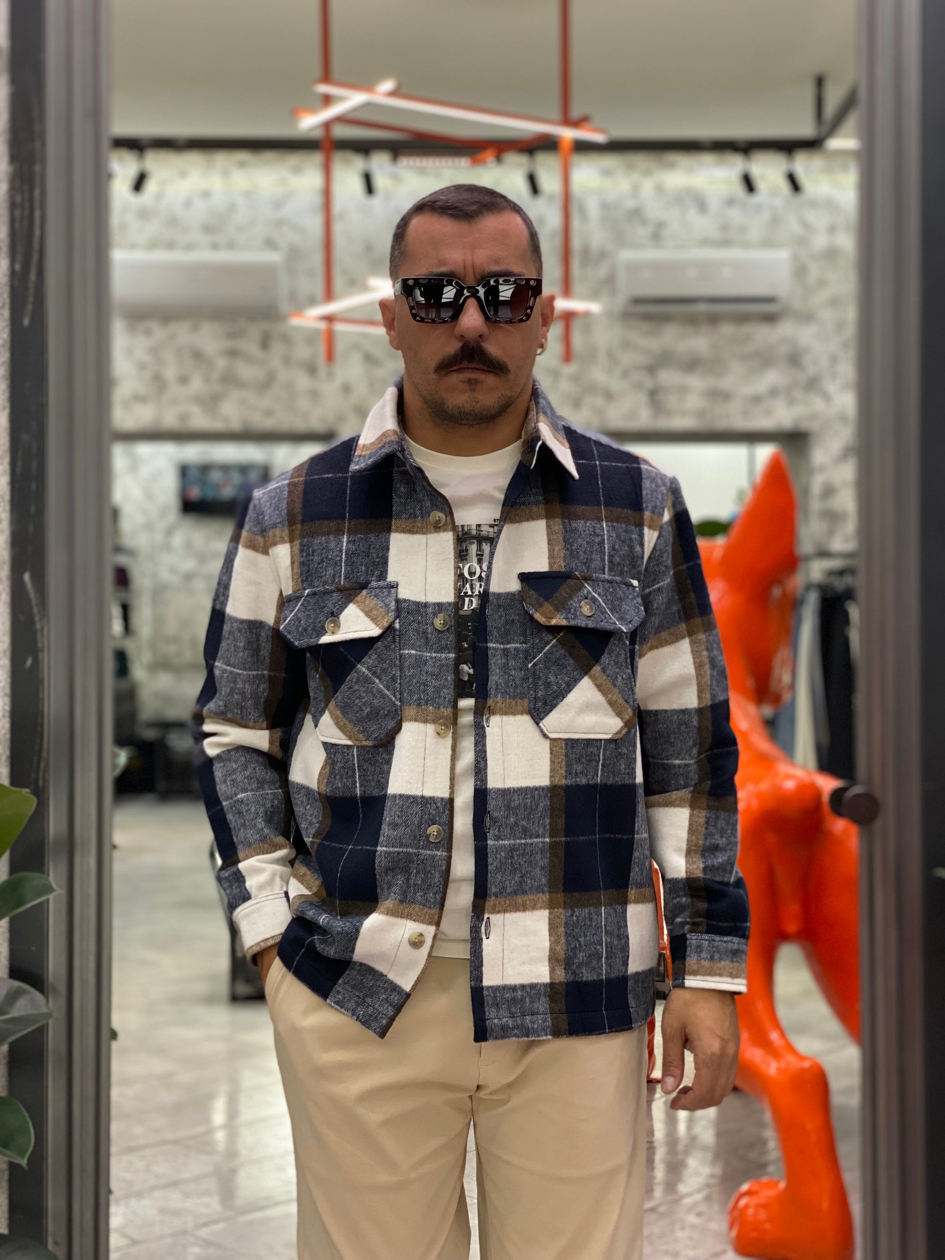 OVERSHIRT CASH IN FLANELLA FANTASIA QUADRI - REGULAR FIT 10062480