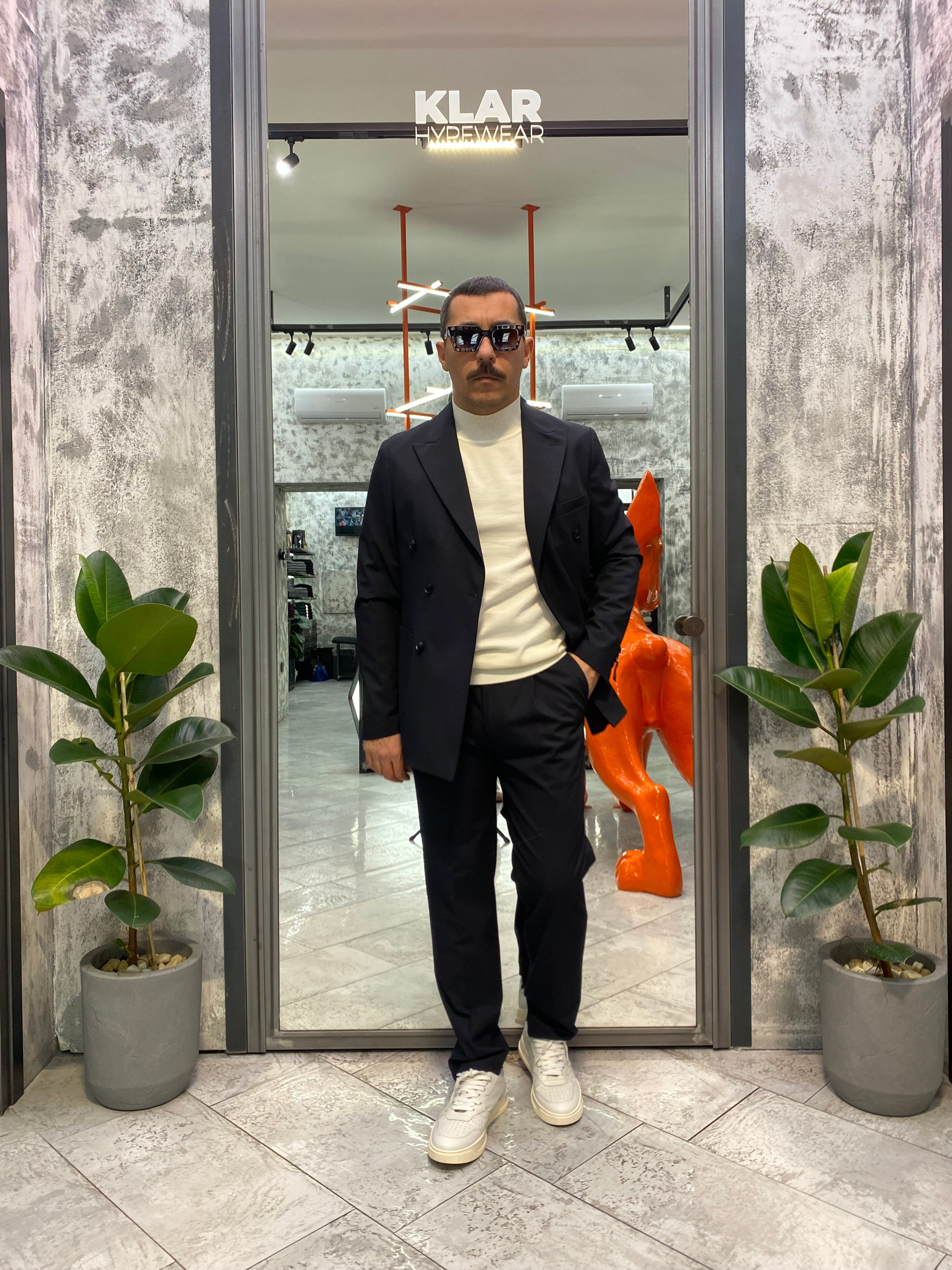 PANTALONE SARTORIALE DA COMPLETO IN COMODO TESSUTO ELASTICIZZATO - REGULAR FIT PSI1452SS.BLU