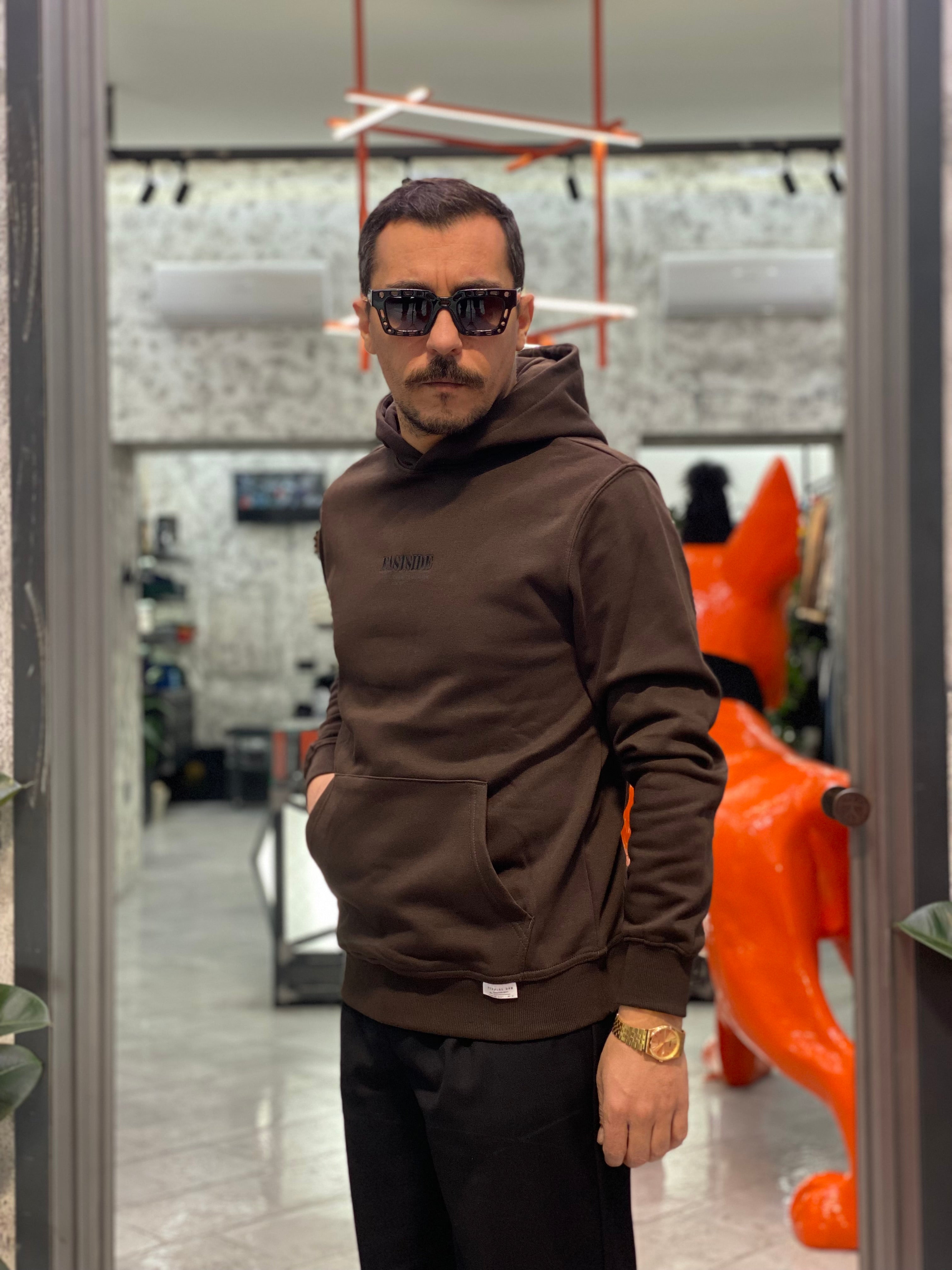 FELPA DAXTON CON CAPPUCCIO E STAMPA SUL RETRO - COMFORT FIT 10062347