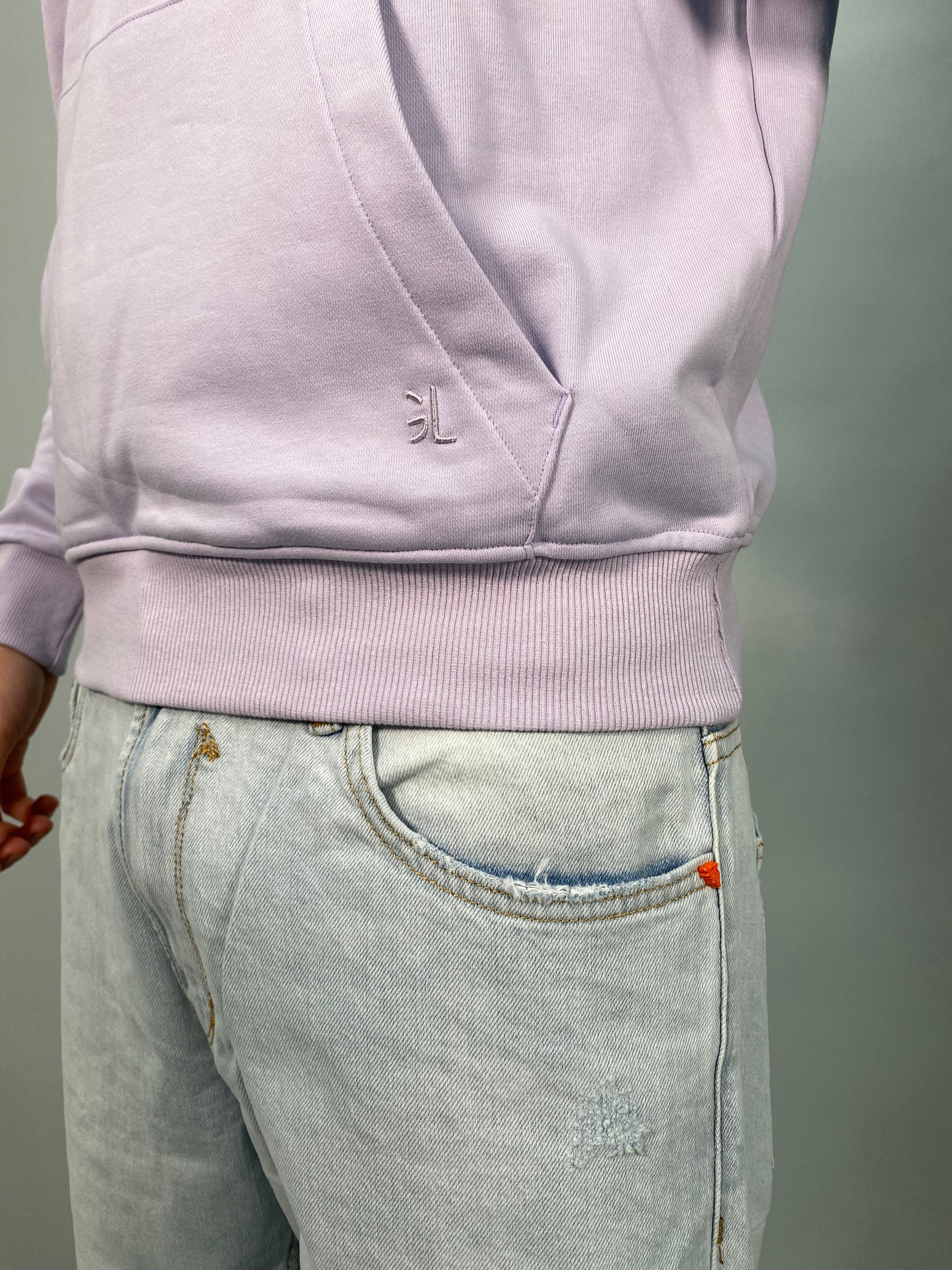 FELPA BASIC IN COTONE GARZATO CON CAPPUCCIO E TASCA A MARSUPIO - REGULAR FIT