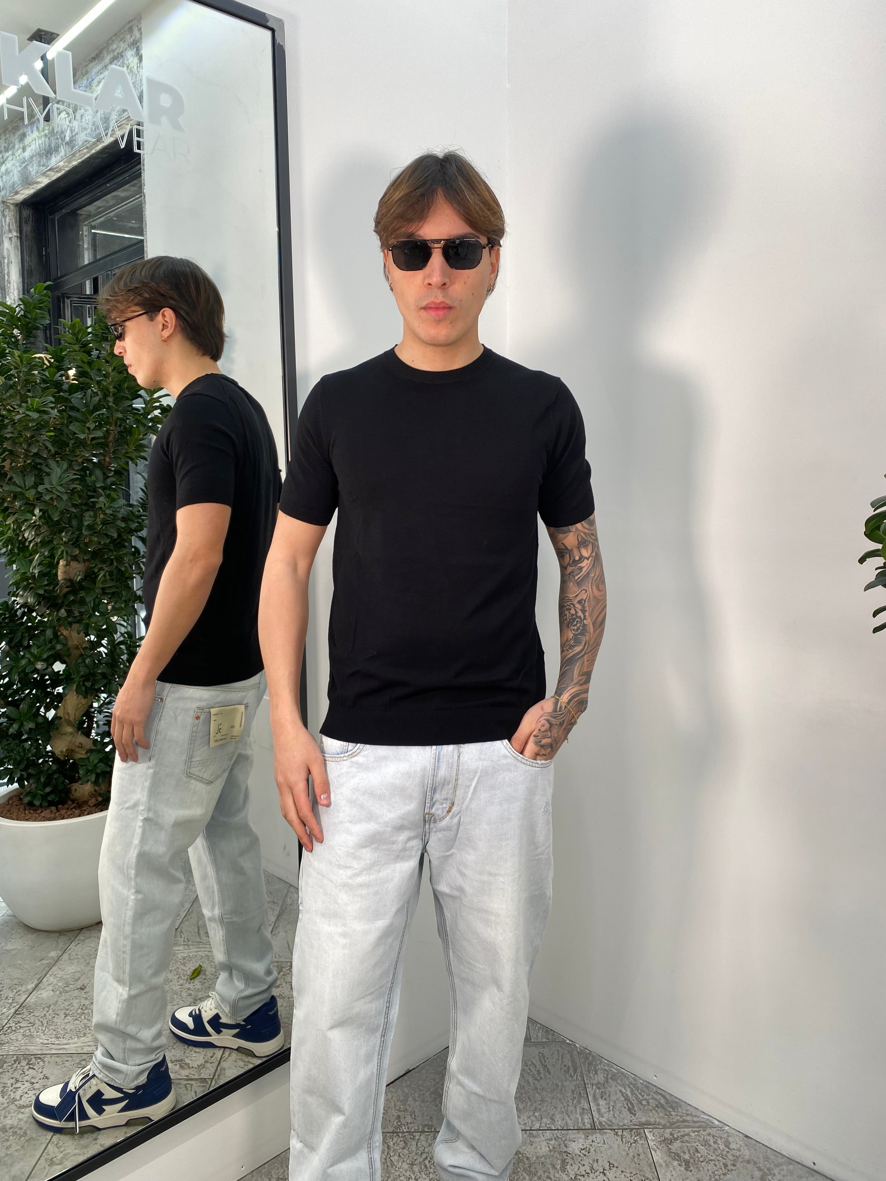T-SHIRT BASIC IN FILO - COTONE EXTRAFINE - SLIM FIT