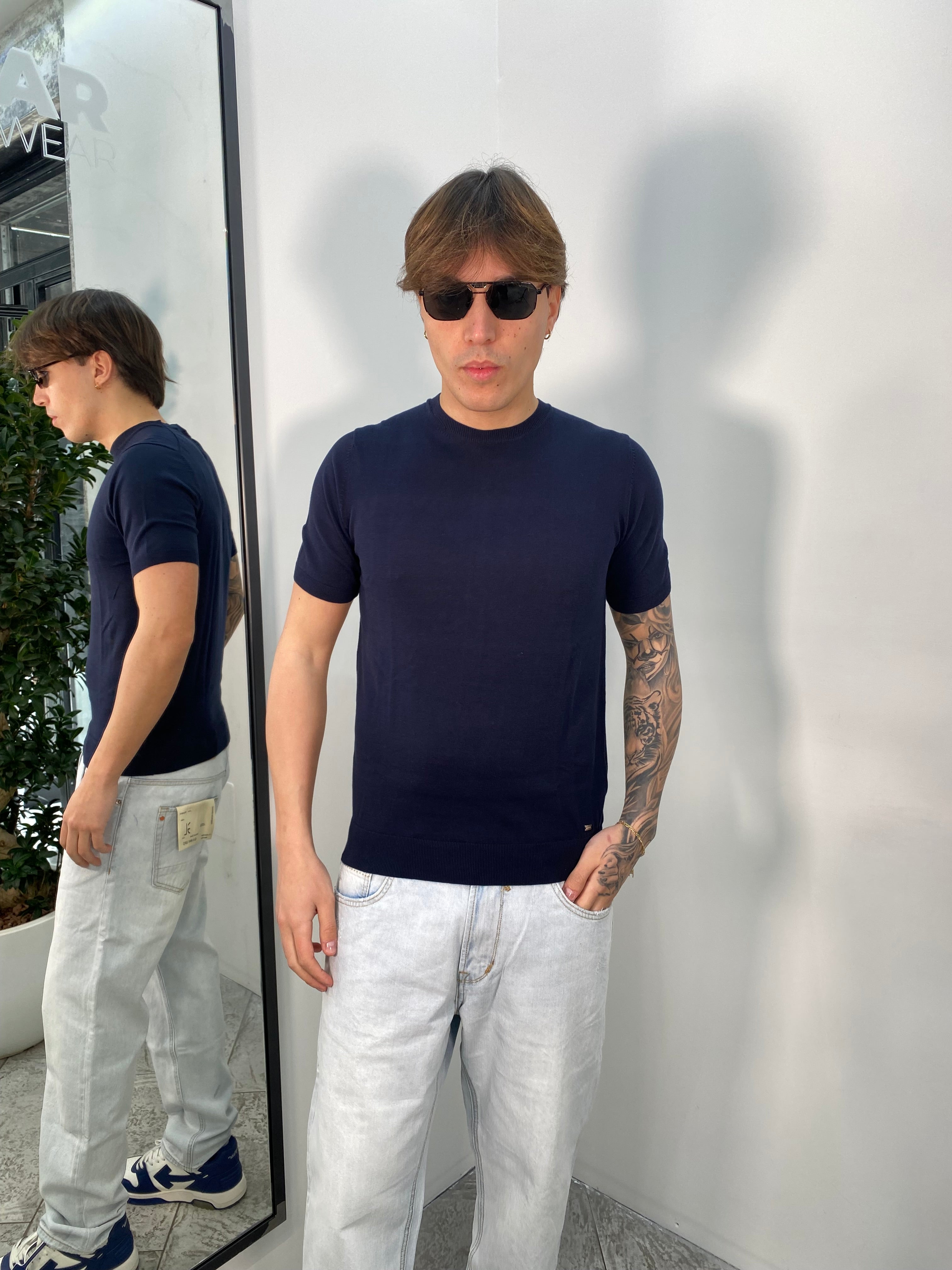 T-SHIRT BASIC IN FILO - COTONE EXTRAFINE - SLIM FIT