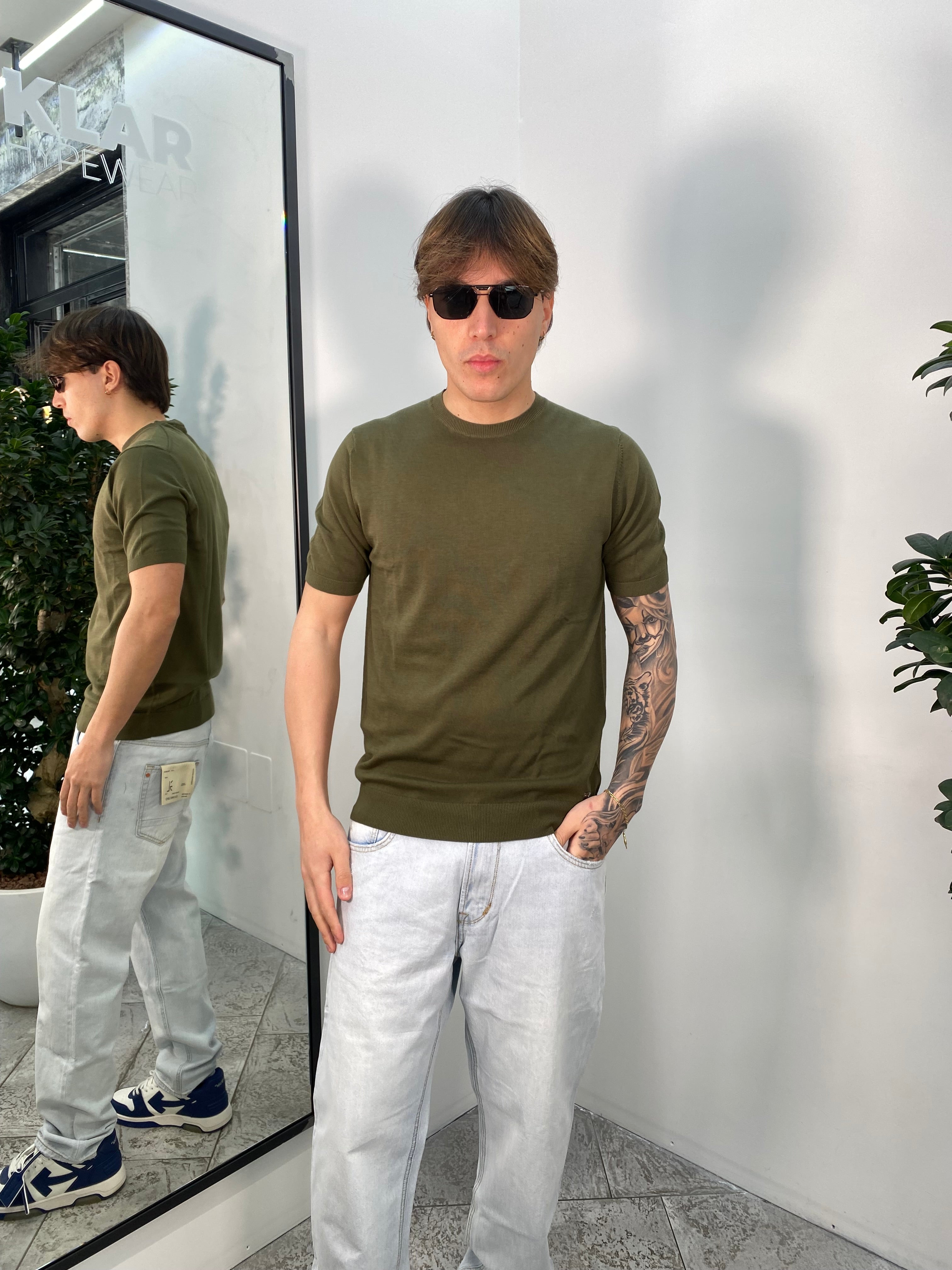 T-SHIRT BASIC IN FILO - COTONE EXTRAFINE - SLIM FIT