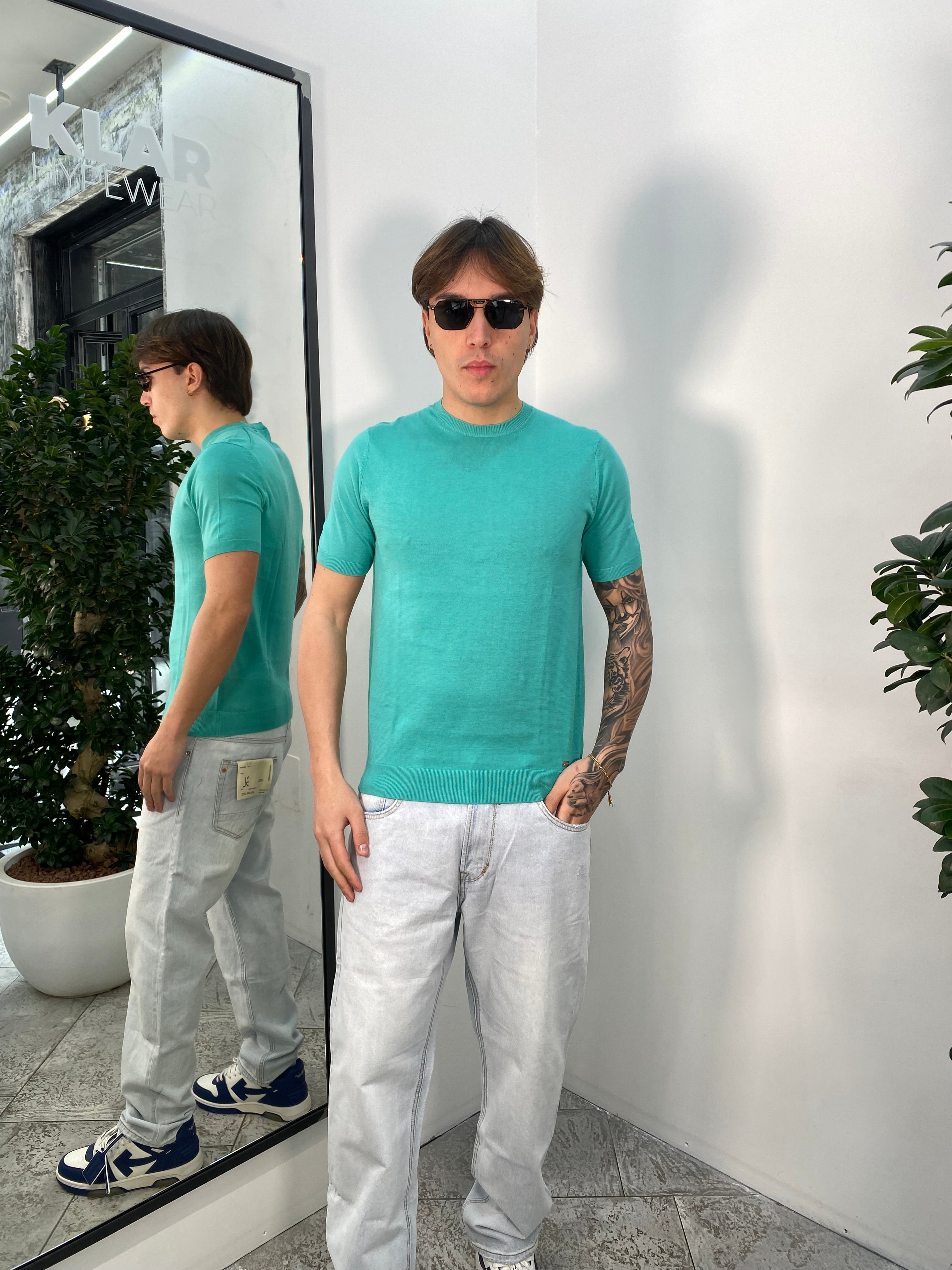 T-SHIRT BASIC IN FILO - COTONE EXTRAFINE - SLIM FIT