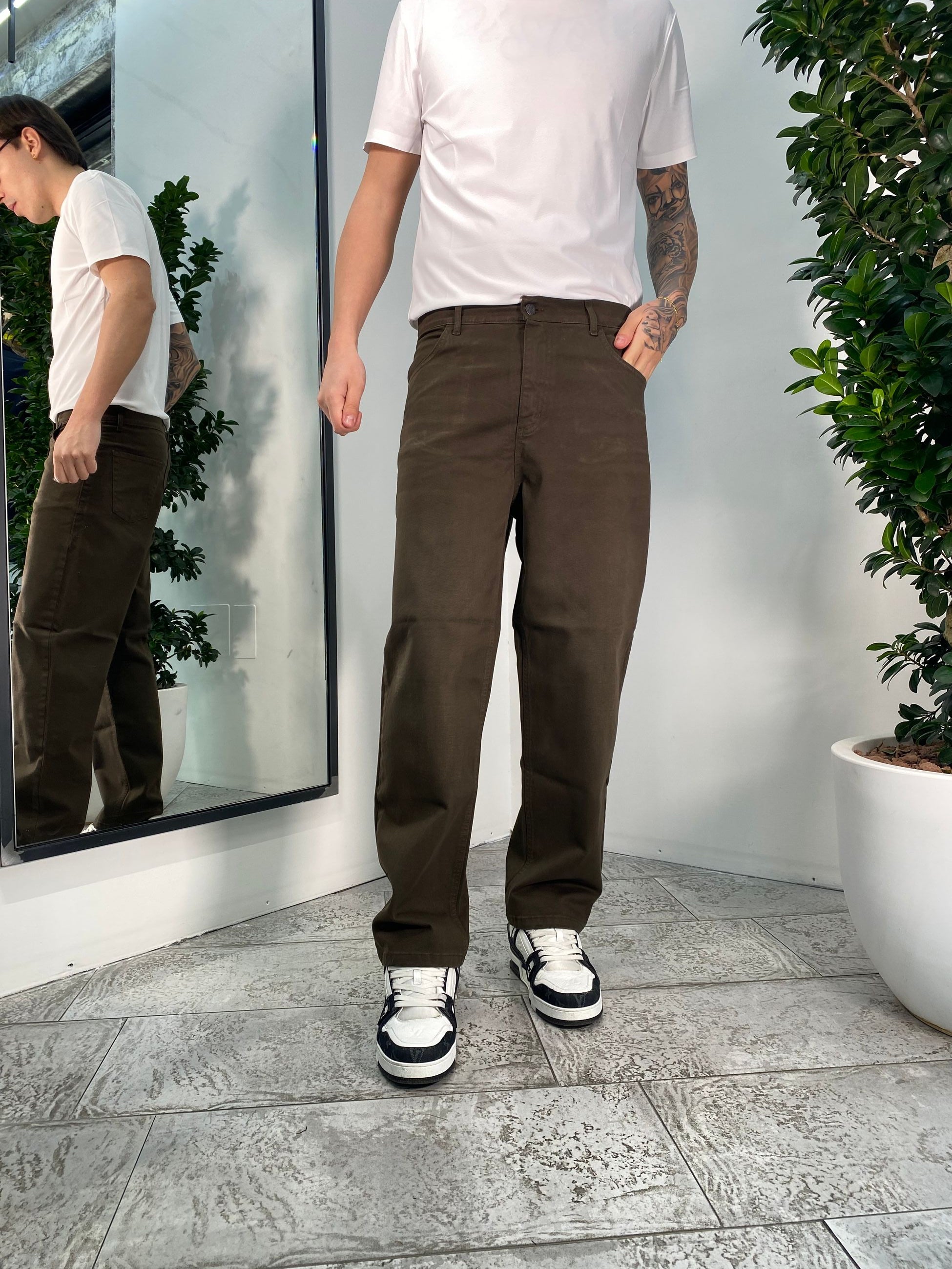 JEANS OLD WASH FONDO AMPIO - RELAXED FIT ZP345.MOK