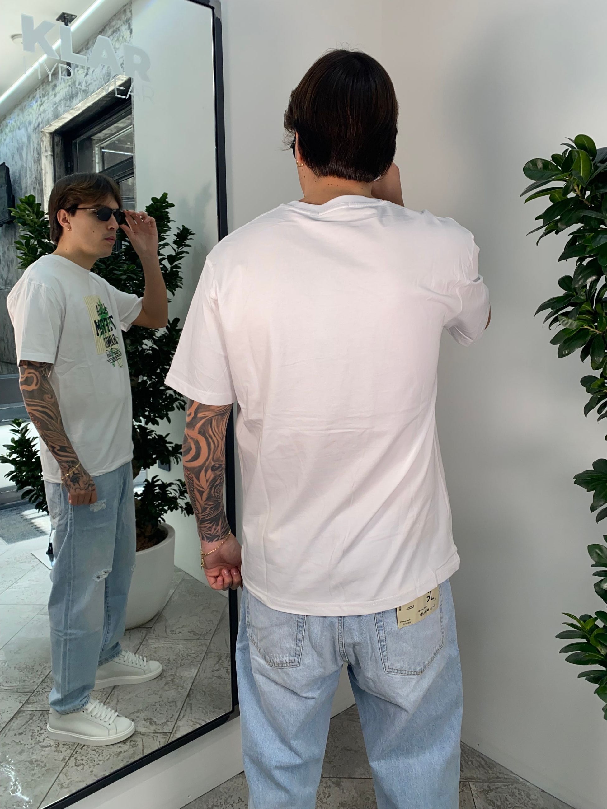 T-SHIRT IN 100% COTONE STAMPA HAWAII - REGULAR FIT GL646W