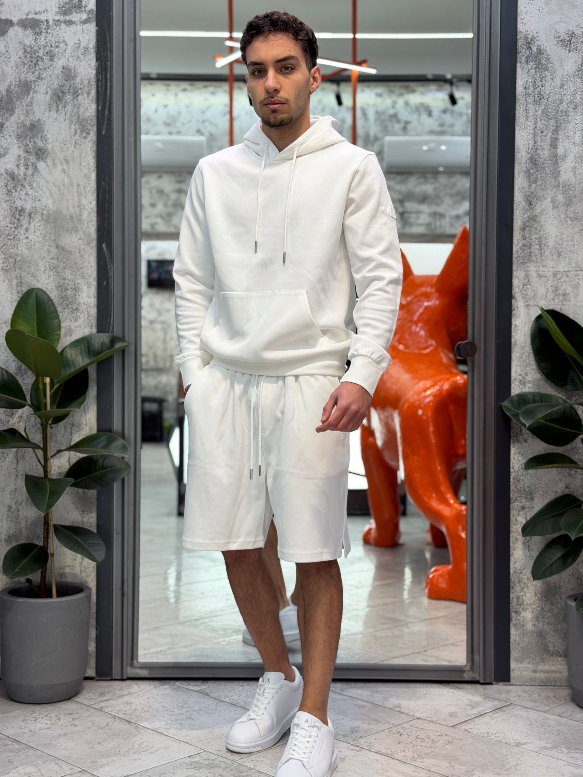 BERMUDA IN FELPA CON LACCIO IN VITA - REGULAR FIT GL2127F-S26.BIA
