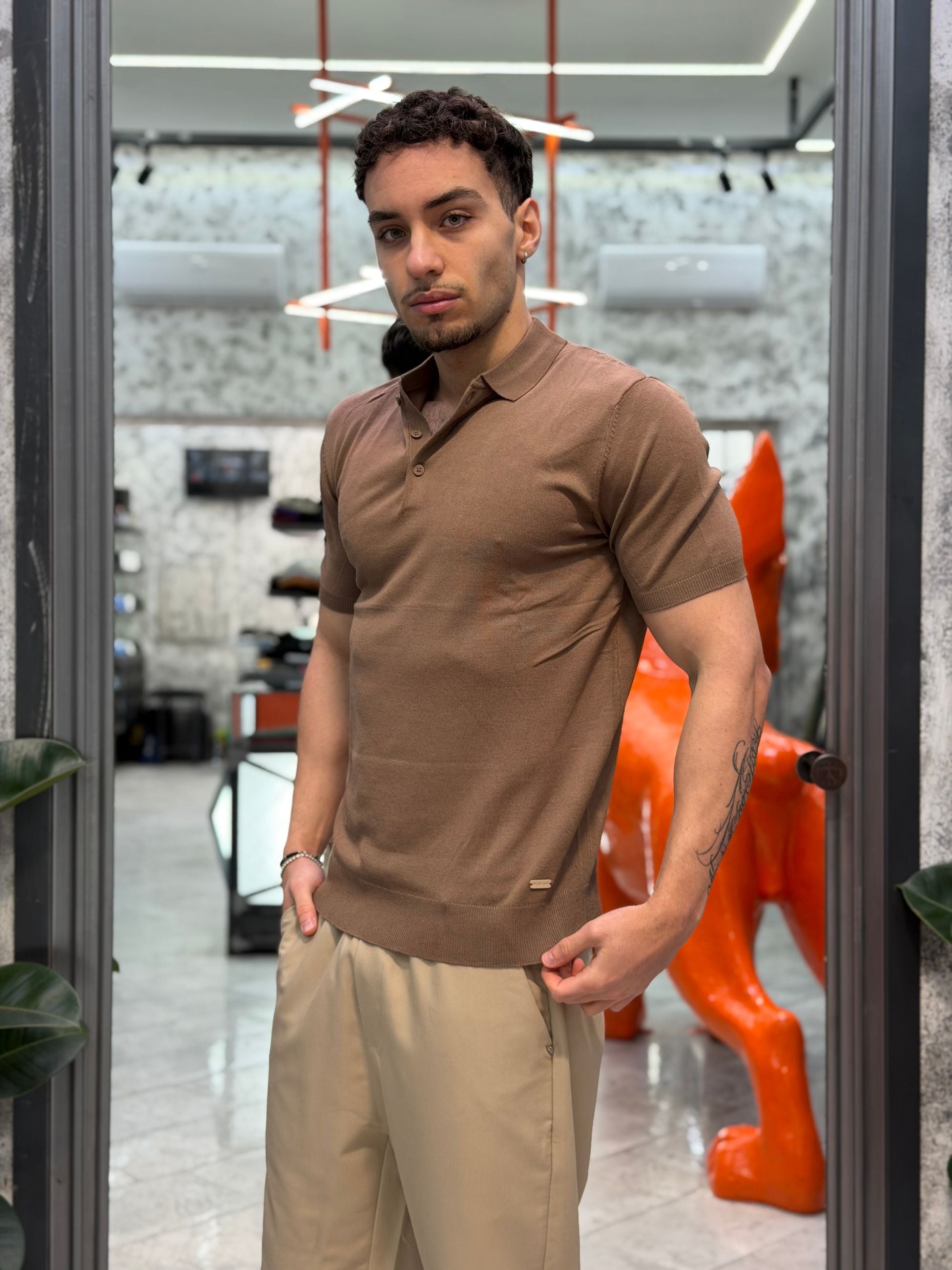 POLO MANICA CORTA CON 3 BOTTONI IN LEGGERA VISCOSA - REGULAR FIT GL511S-S26.TAB