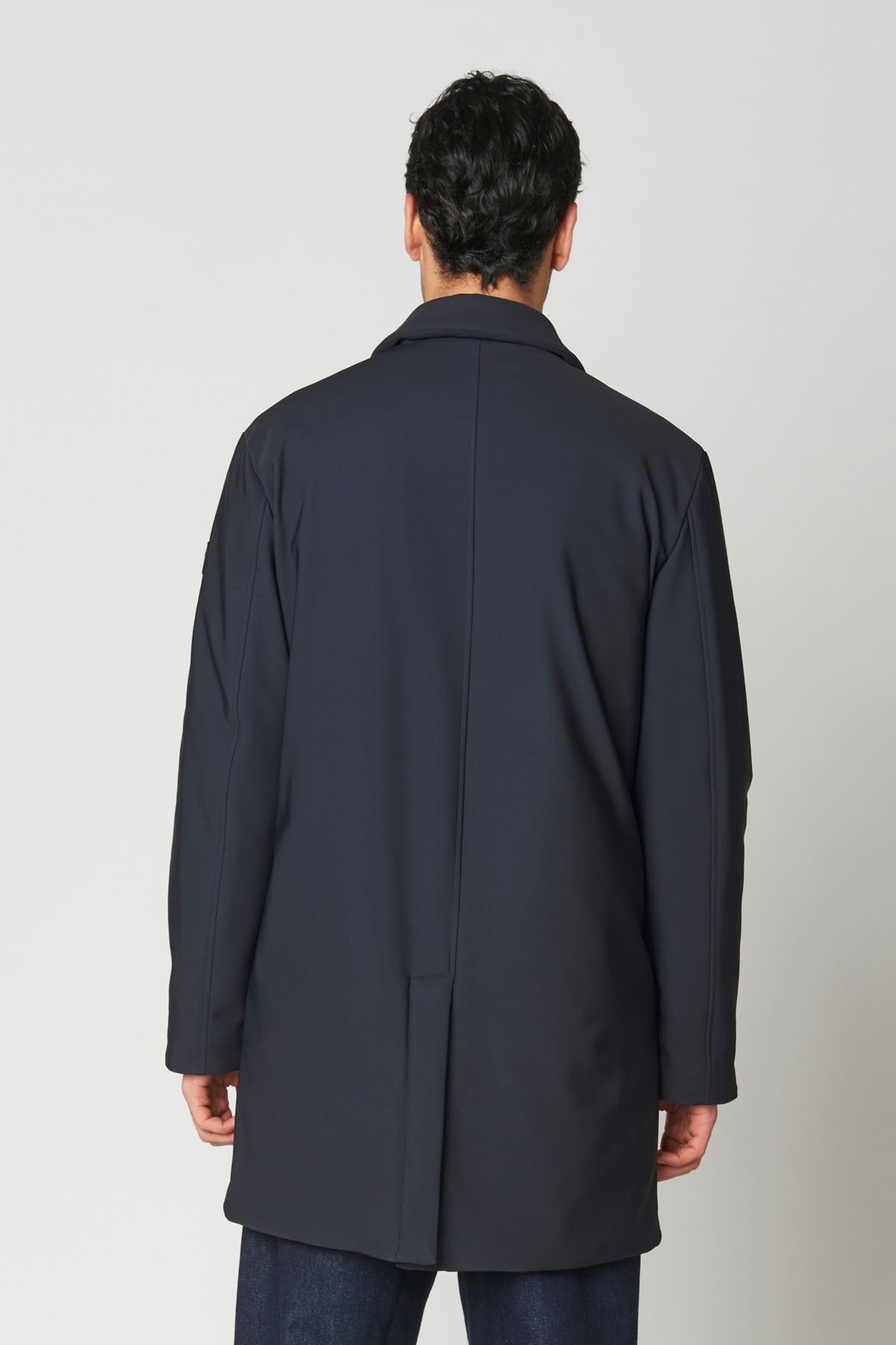 TRENCH FRANK IN TESSUTO TECNICO IMPERMEABILE ED ELASTICIZZATO - COMFORT FIT CN.G225374.BLU