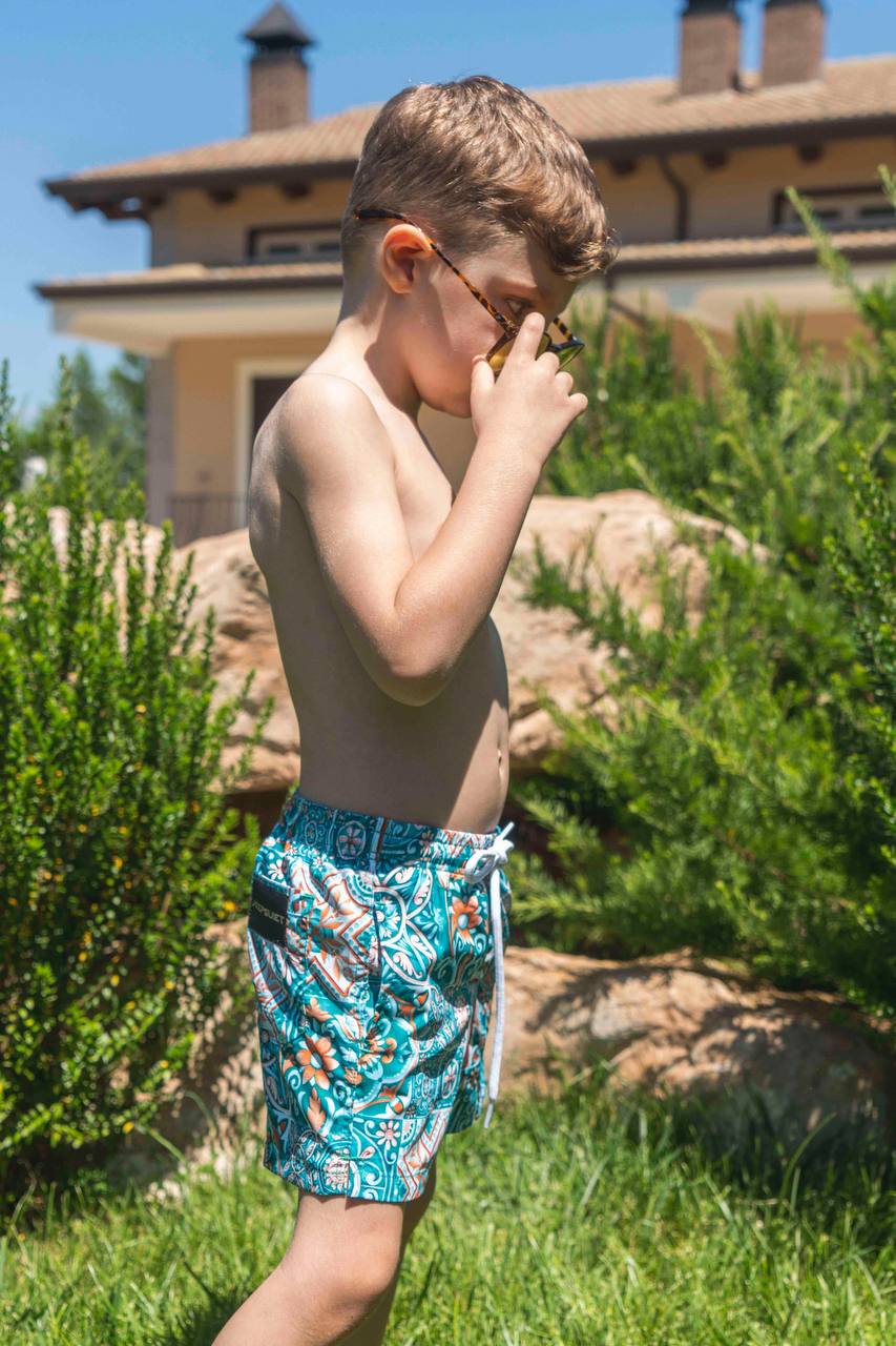 COSTUME BIMBO MODELLO BOXER FANTASIA MAIOLICA CAPRESE - REGULAR FIT
