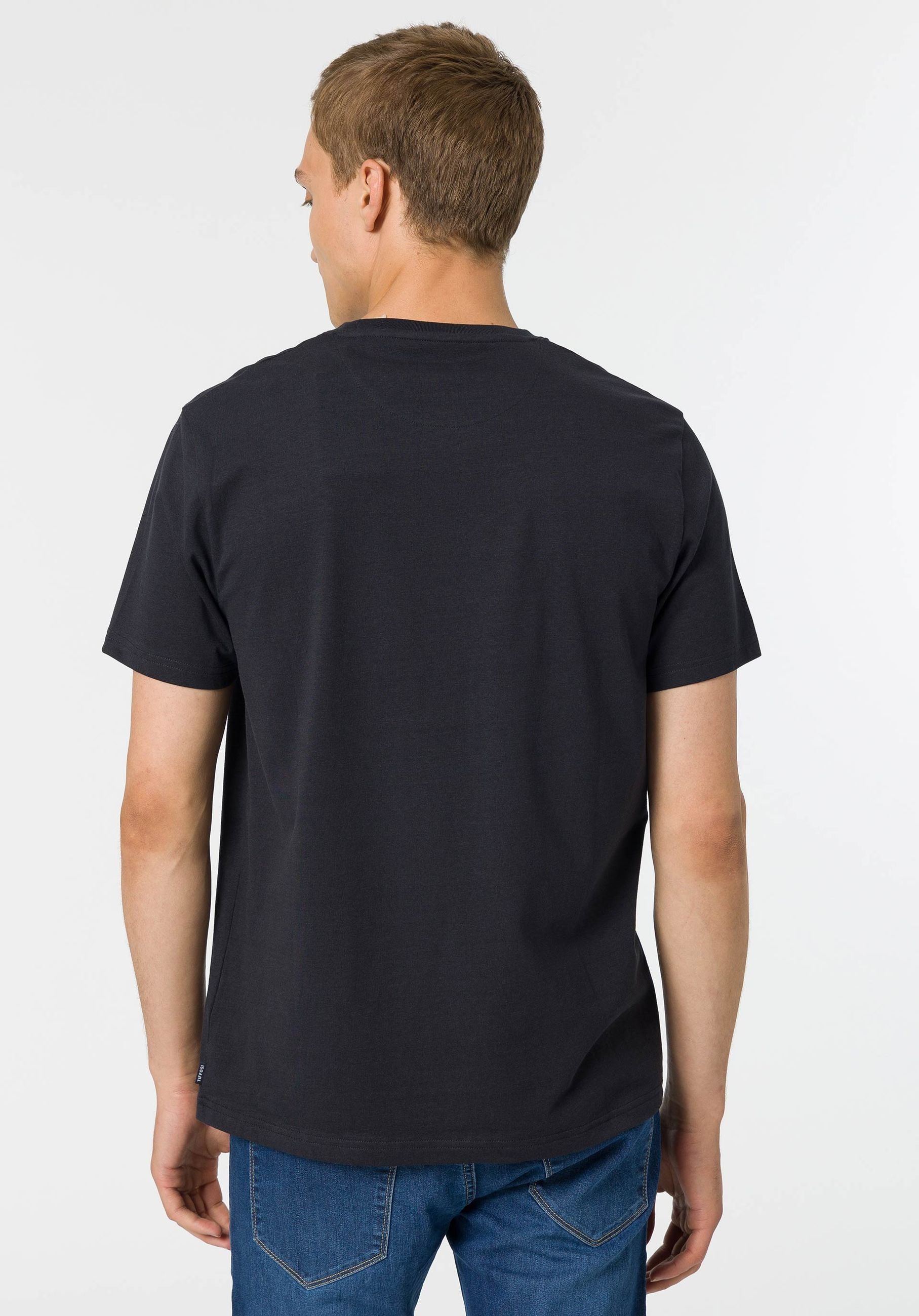 T-SHIRT BARTON BASIC IN 100% COTONE CON LOGO LATO CUORE - REGULAR FIT 10048304.BLU