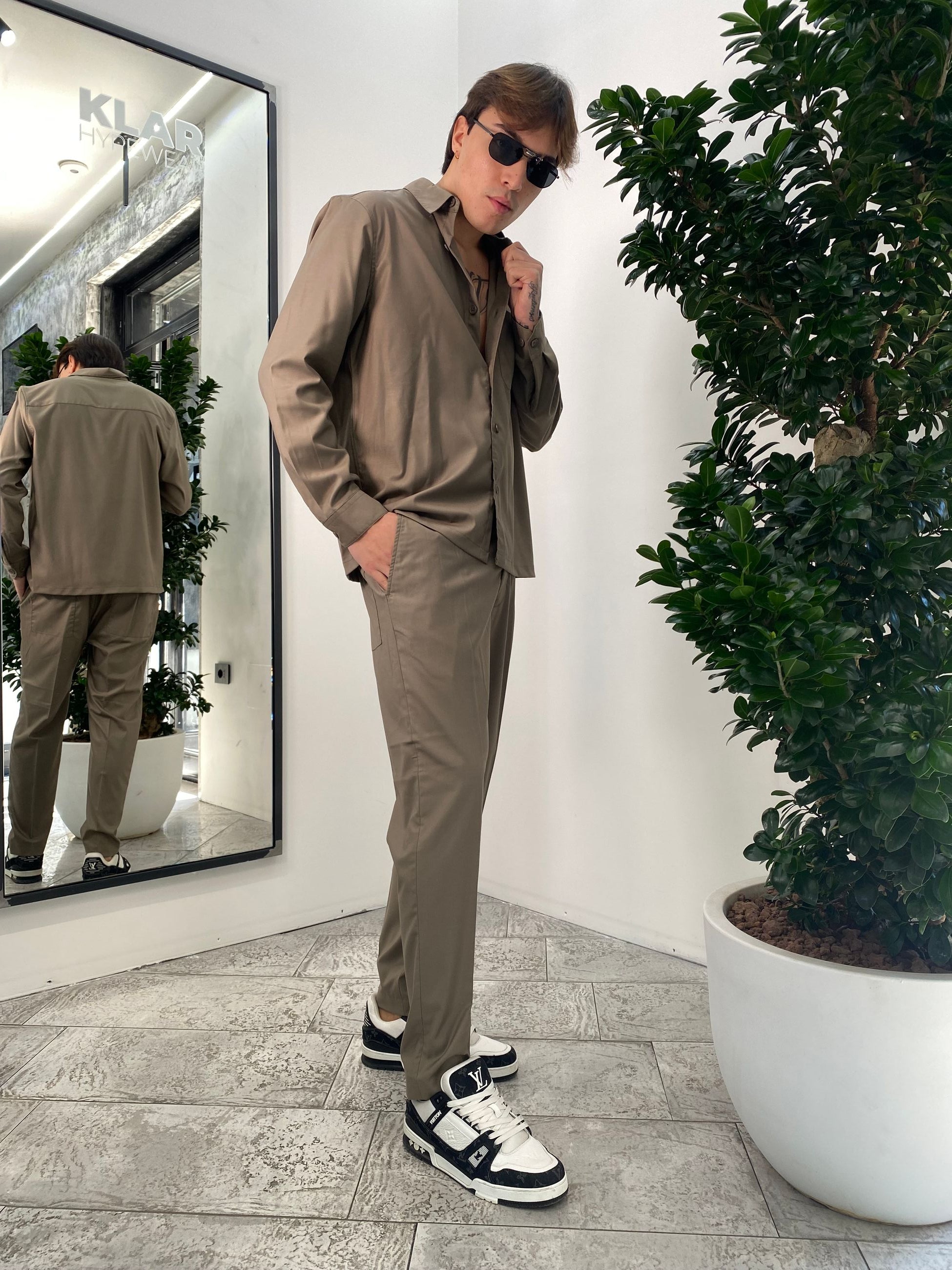 PANTALONE DA COORDINATO IN TESSUTO ELEGANTE CON COULISSE IN VITA - RELAXED FIT PSE1396SS.FAN
