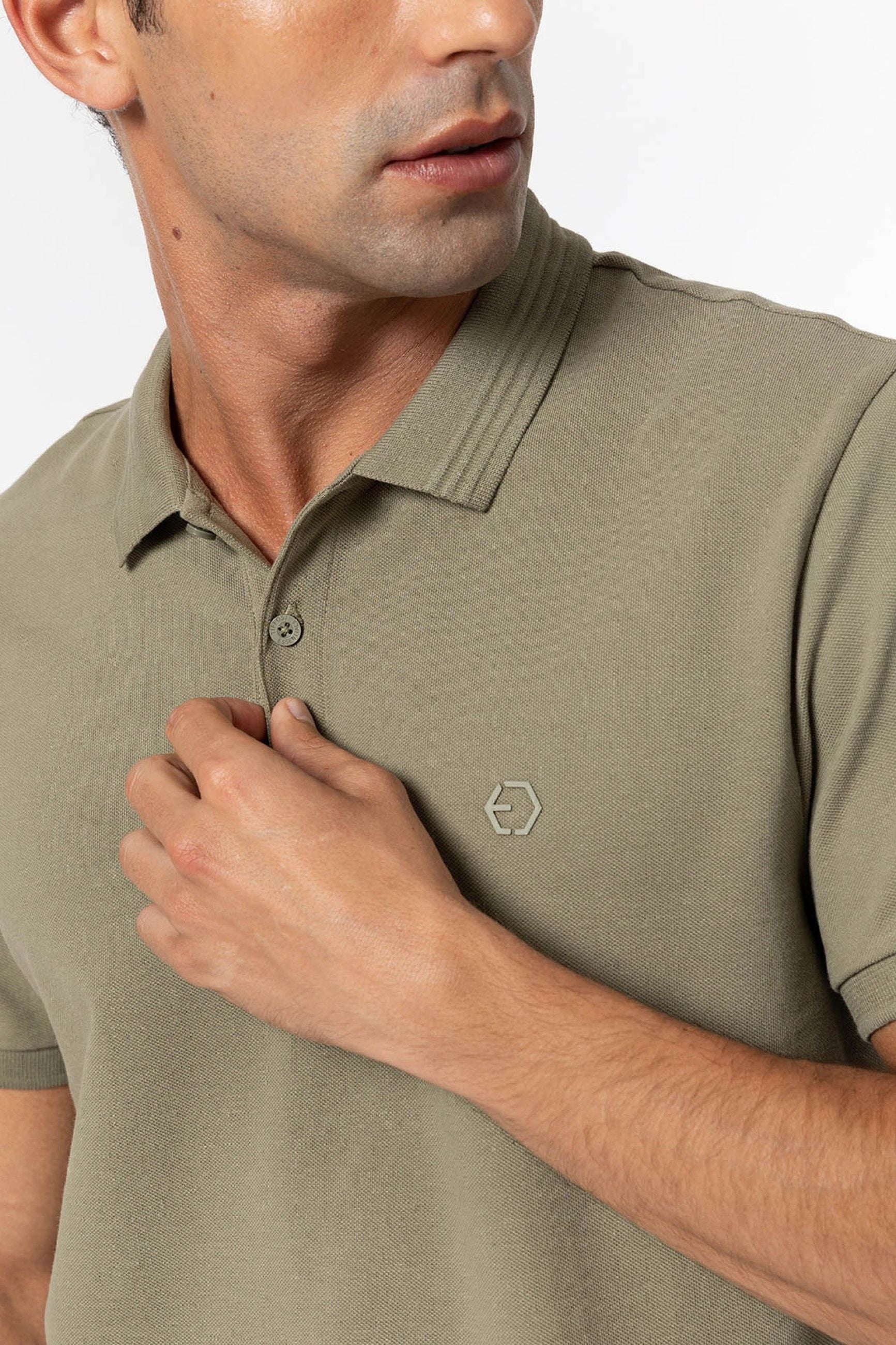 POLO MANNING_2 IN 100% COTONE PIQUET CON LOGO LATO CUORE TONO SU TONO - REGULAR FIT 10050806.MVE