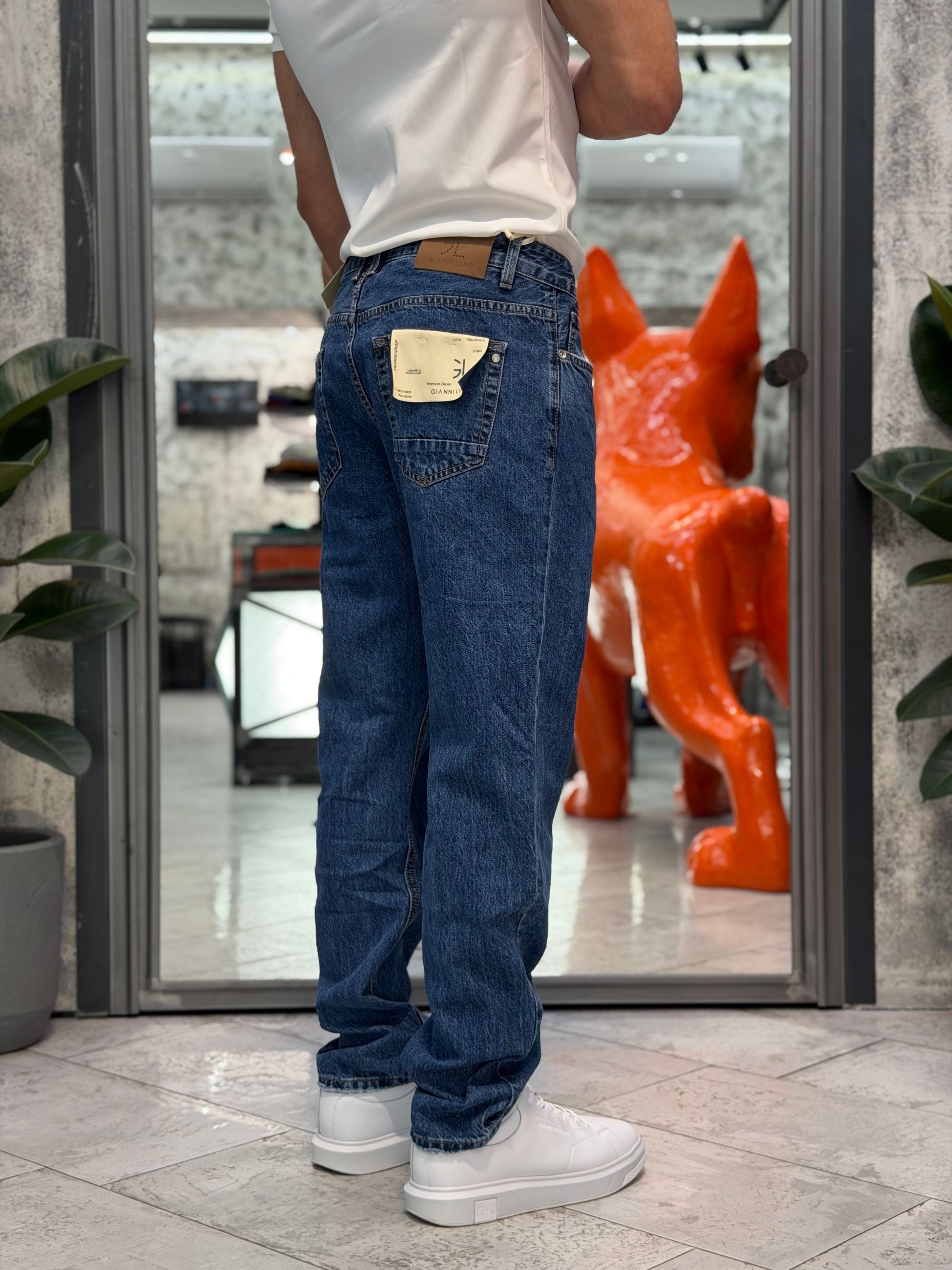 JEANS ALEX 5 TASCHE DARK WASH - STRAIGHT LEG (GAMBA DRITTA) GL6393Q