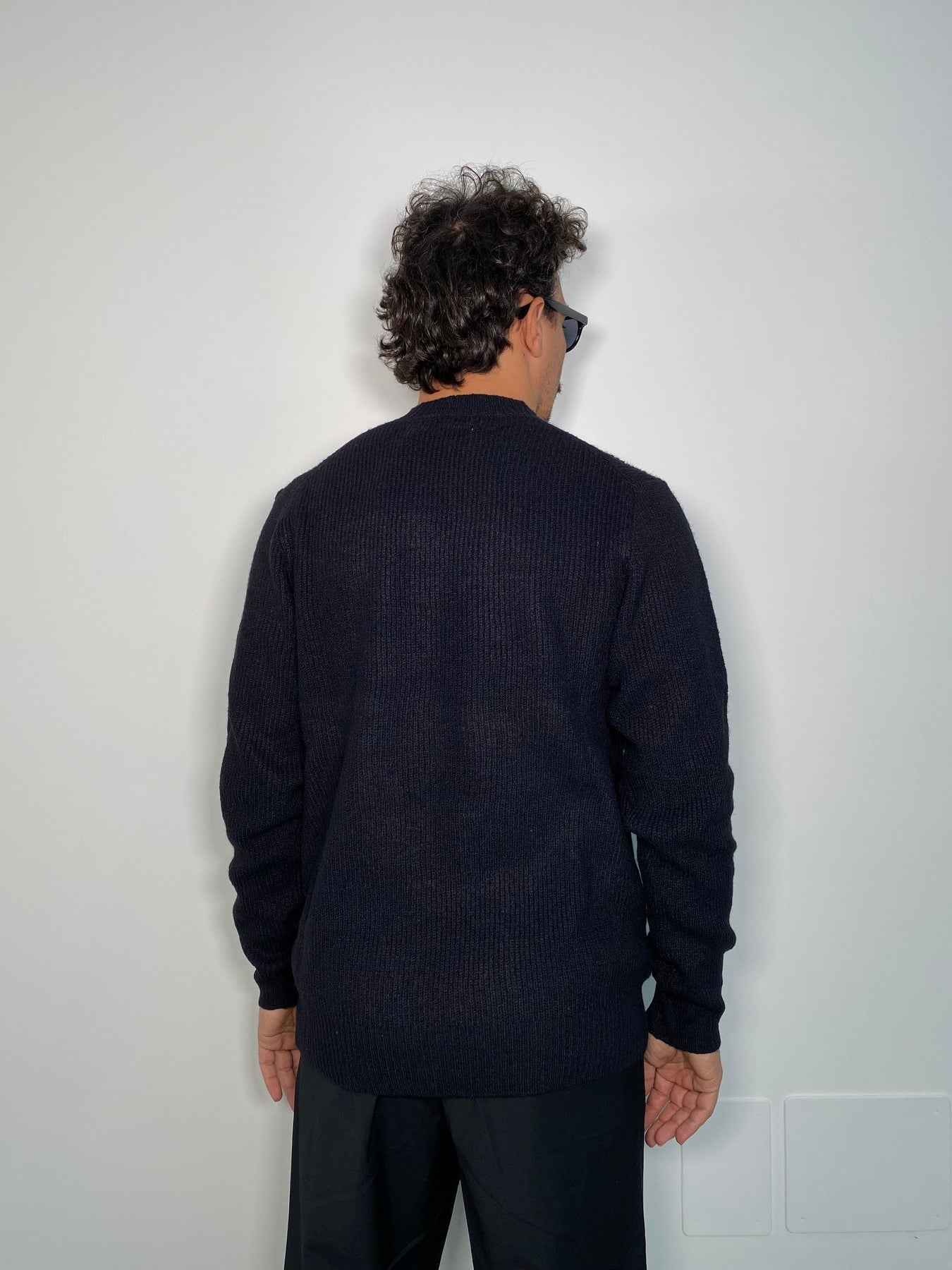 MAGLIA GIROCOLLO IN MICRO TRAMA - REGULAR FIT