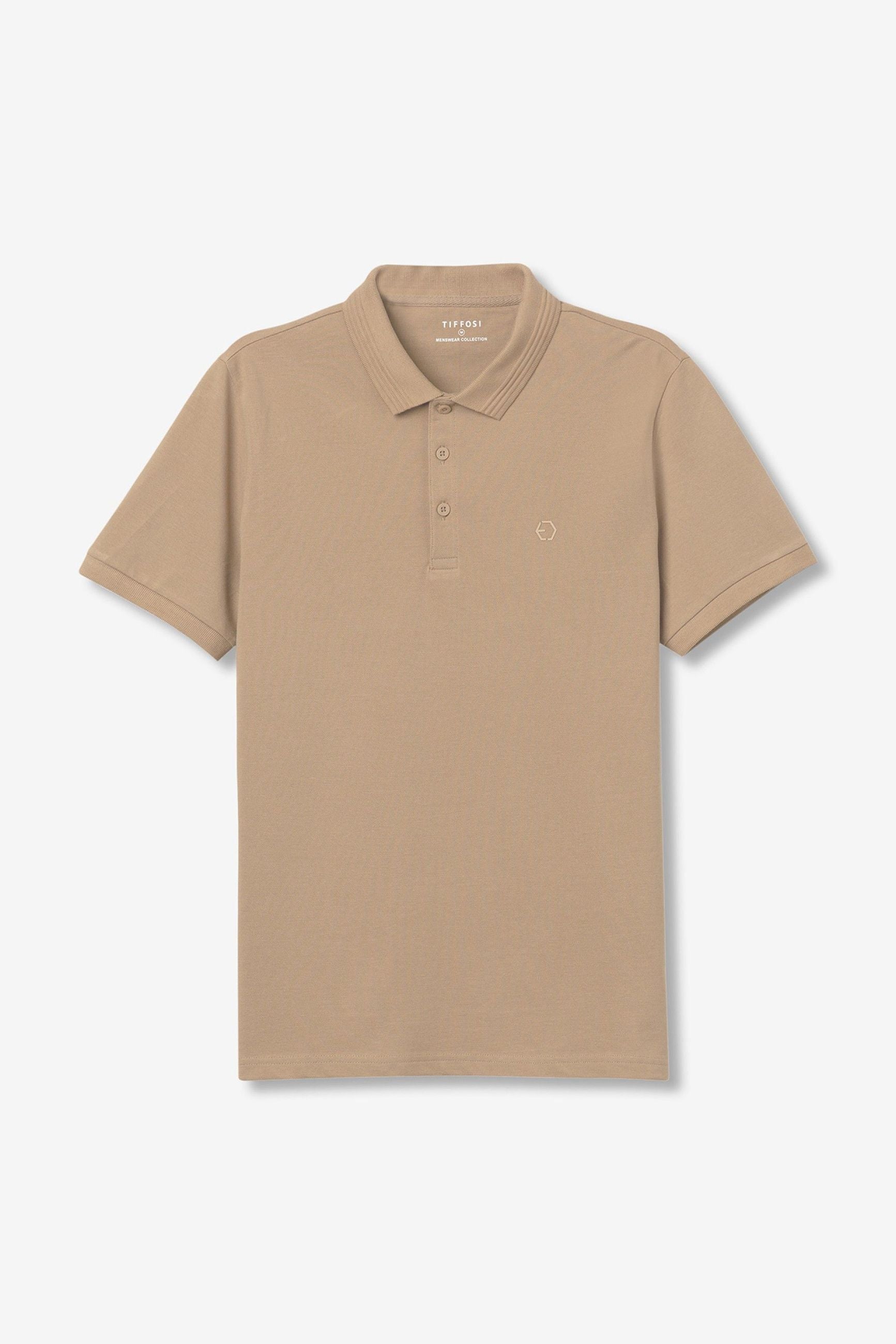 POLO MANNING_2 IN 100% COTONE PIQUET CON LOGO LATO CUORE TONO SU TONO - REGULAR FIT 10050806.BEI