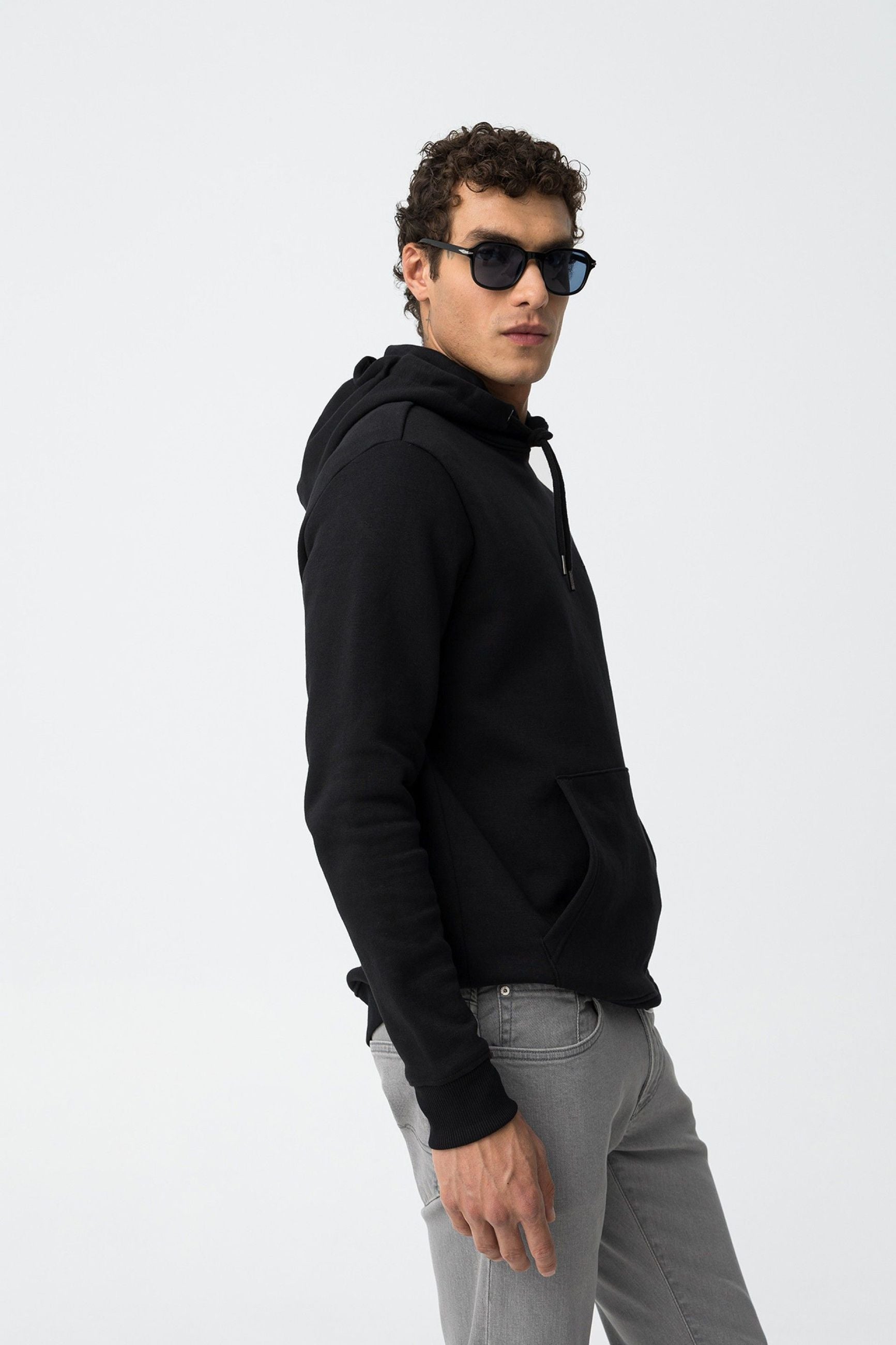 FELPA JAMESON BASIC CON CAPPUCCIO E LATO CUORE - REGULAR FIT 10061519.NER