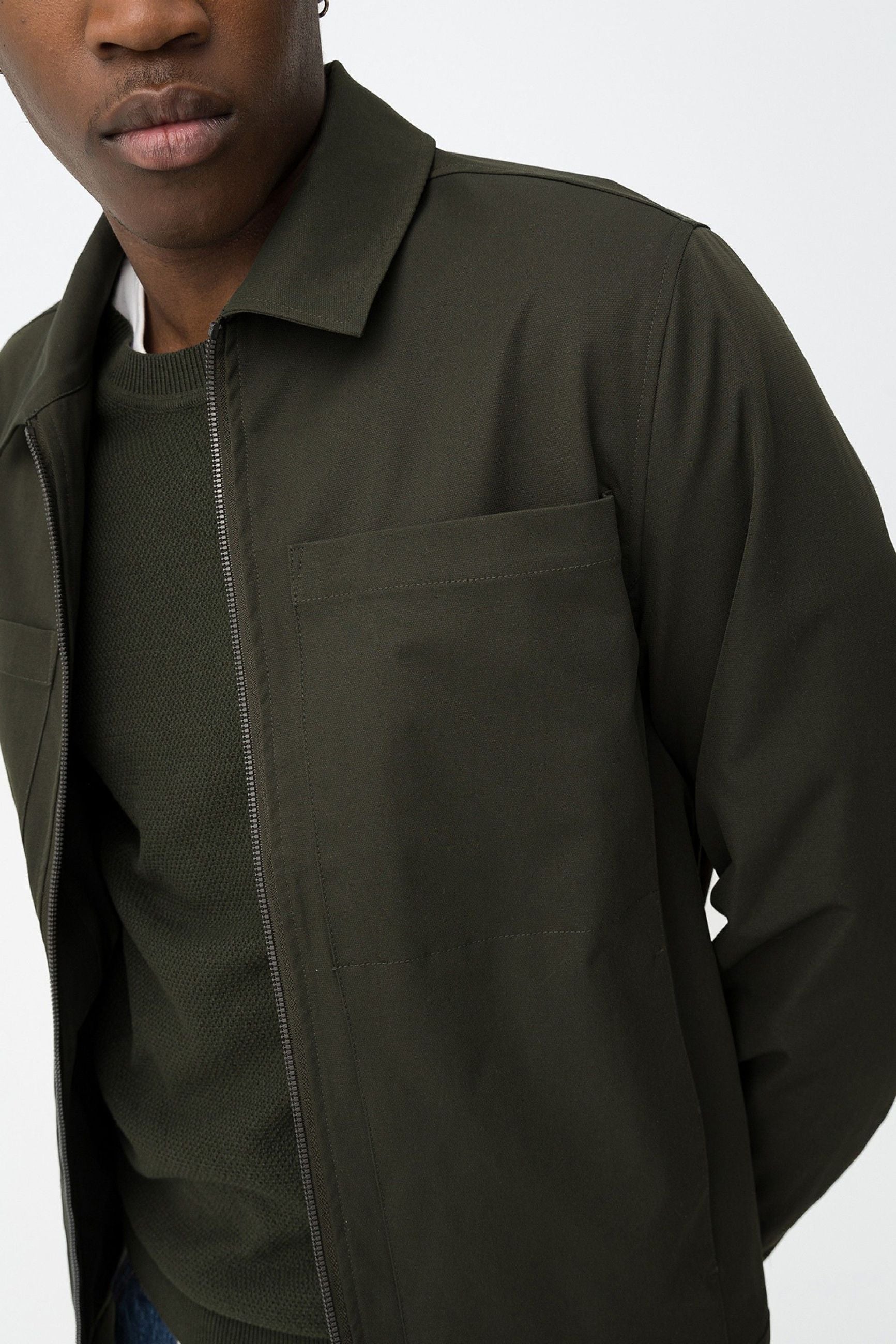 GIUBBINO TERRY CON COLLETTO E CHIUSURA ZIP - REGULAR FIT 10064838