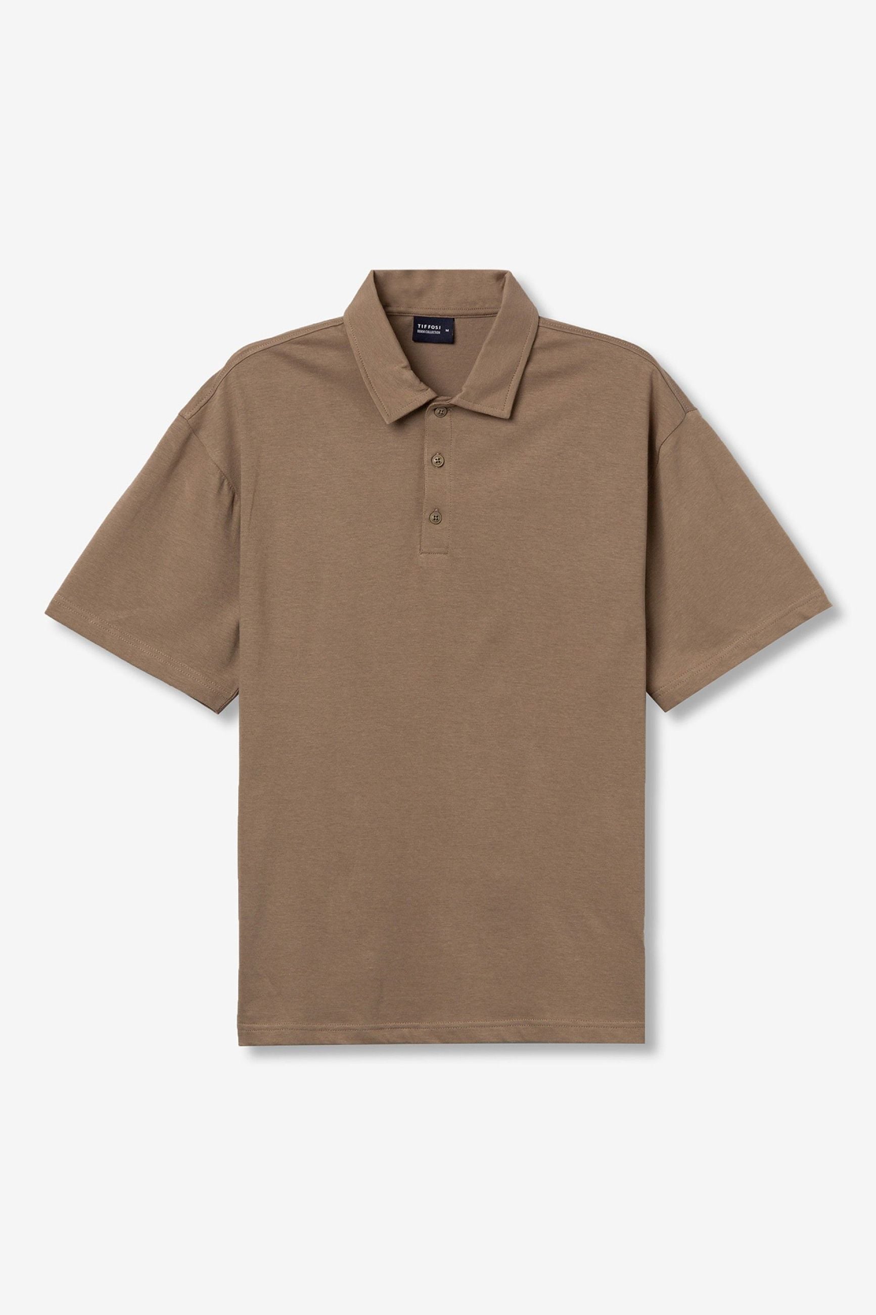 POLO NATHAN MANICA CORTA IN JERSEY DI COTONE - RELAXED FIT 10064584.BEI