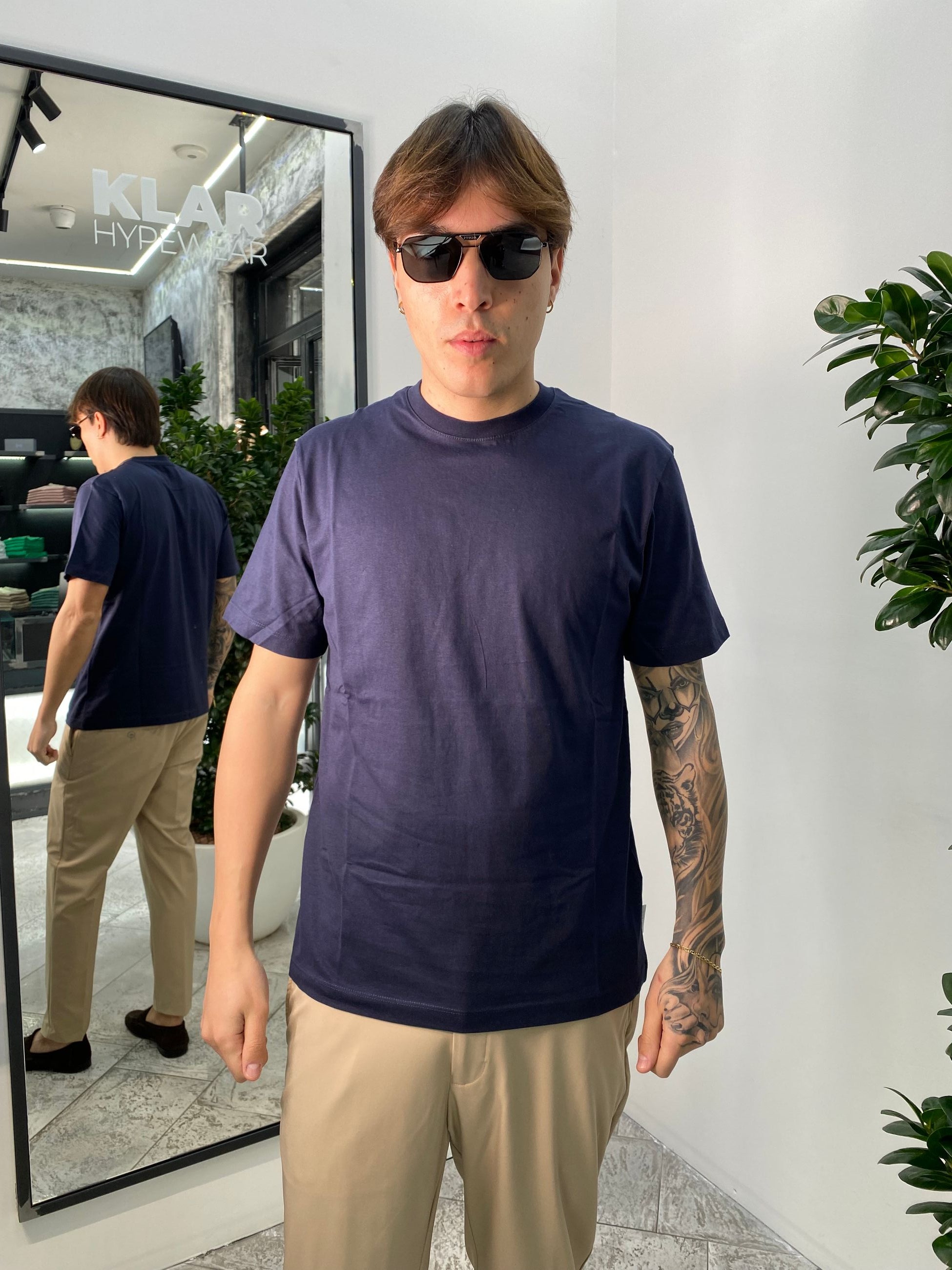 T-SHIRT BASIC IN 100% COTONE PREMIUM - REGULAR FIT TE2962SS.BLU
