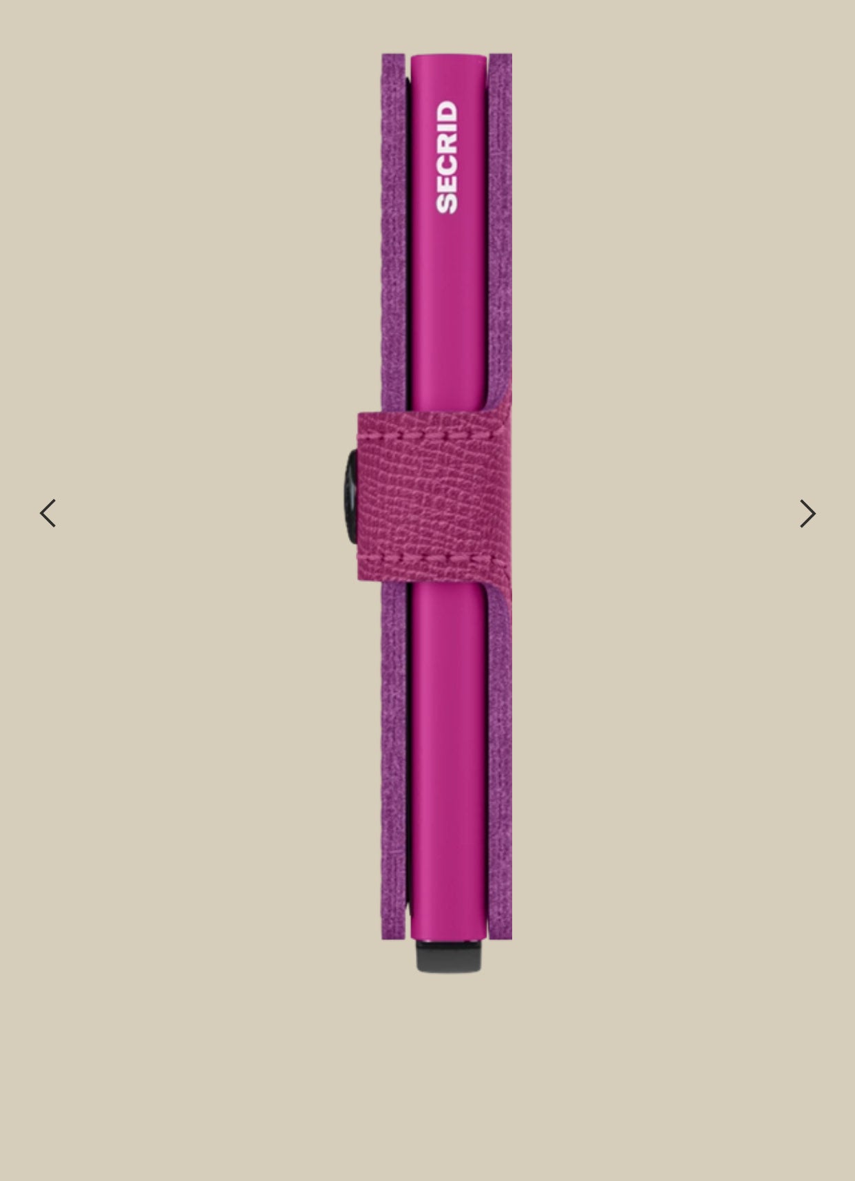 MINIWALLET PORTA CARTE E BANCONOTE IN PELLE STILE SAFFIANO MC-FUCHSIA