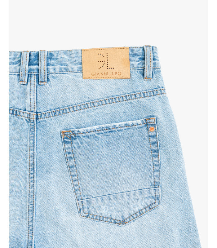 BERMUDA JACK IN JEANS CON MICRO ABRASIONI - REGULAR FIT GL6333Q