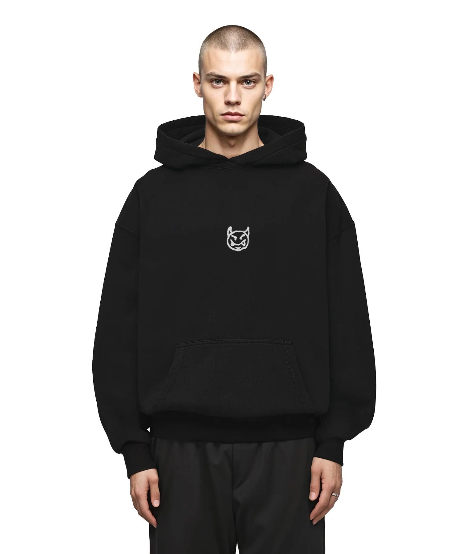 FELPA UNISEX CON CAPPUCCIO DEVIL THE KISS OF THE NIGHT - RELAXED FIT