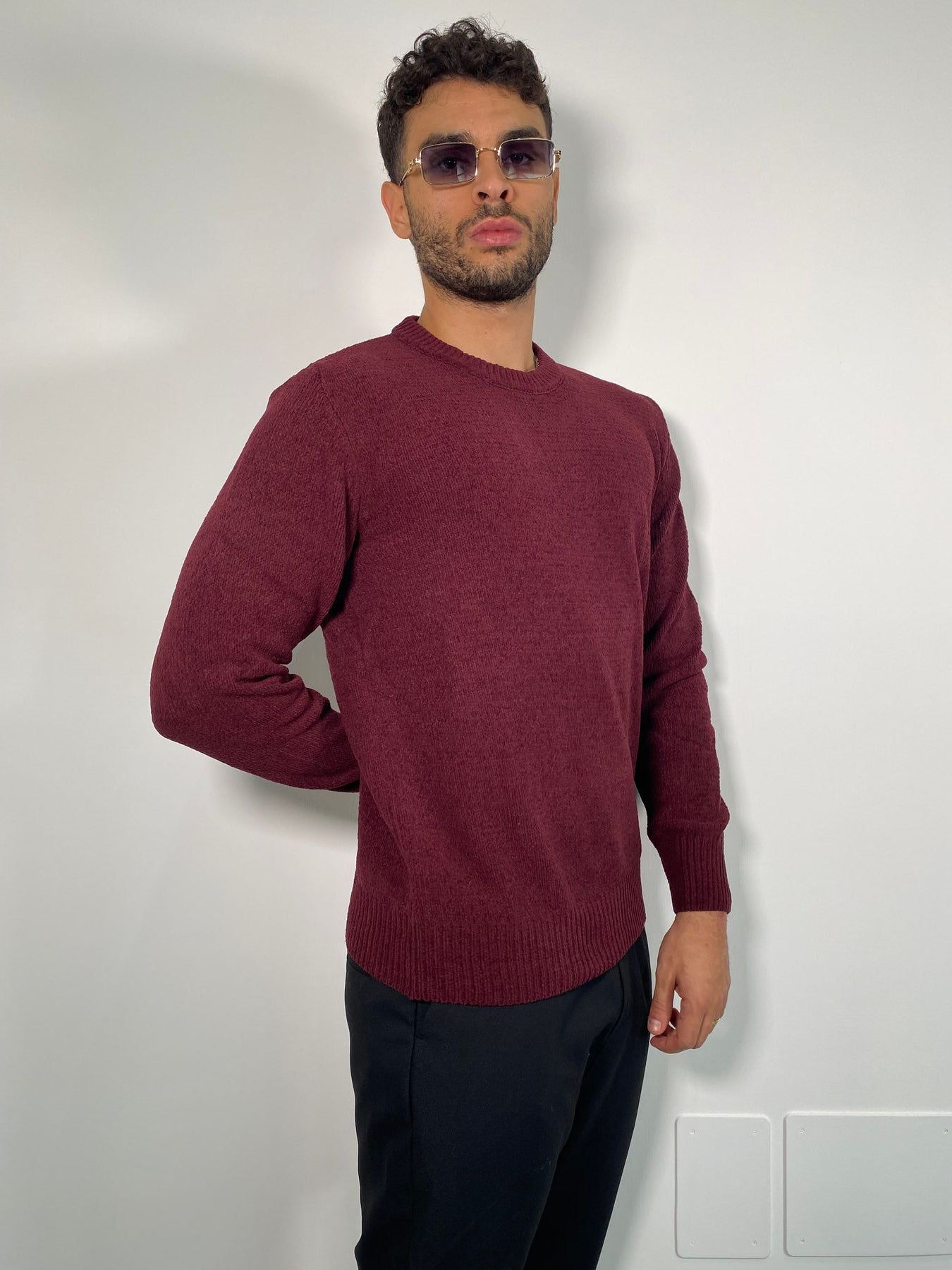 MAGLIA GIROCOLLO IN MISTO LANA CON TRAMA - REGULAR FIT